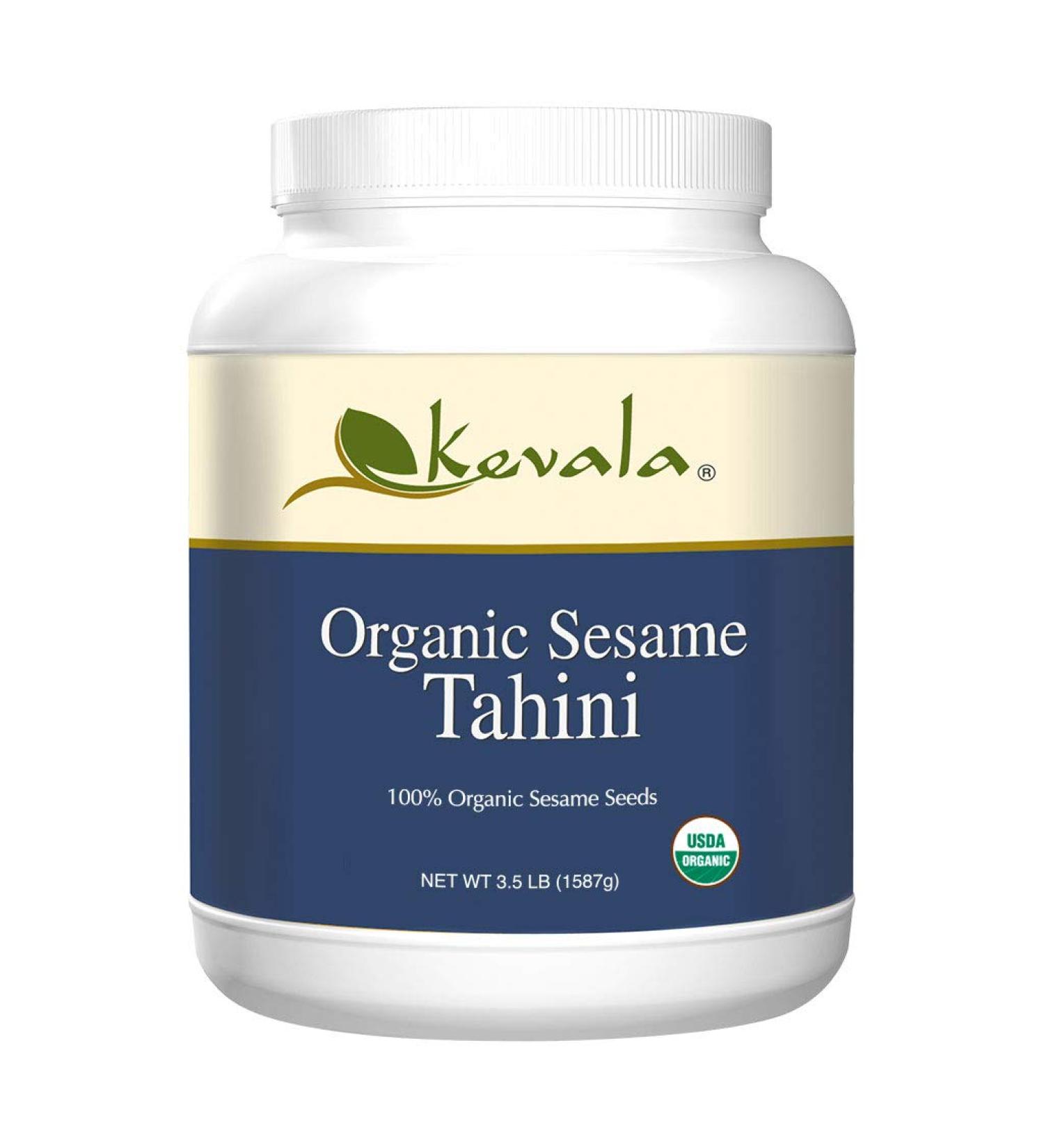 Kevala Organic Sesame Tahini 3.5 lbs (1587g) - Pure, Unpasteurized, Non-GMO - Buy Online on GoSupps.com