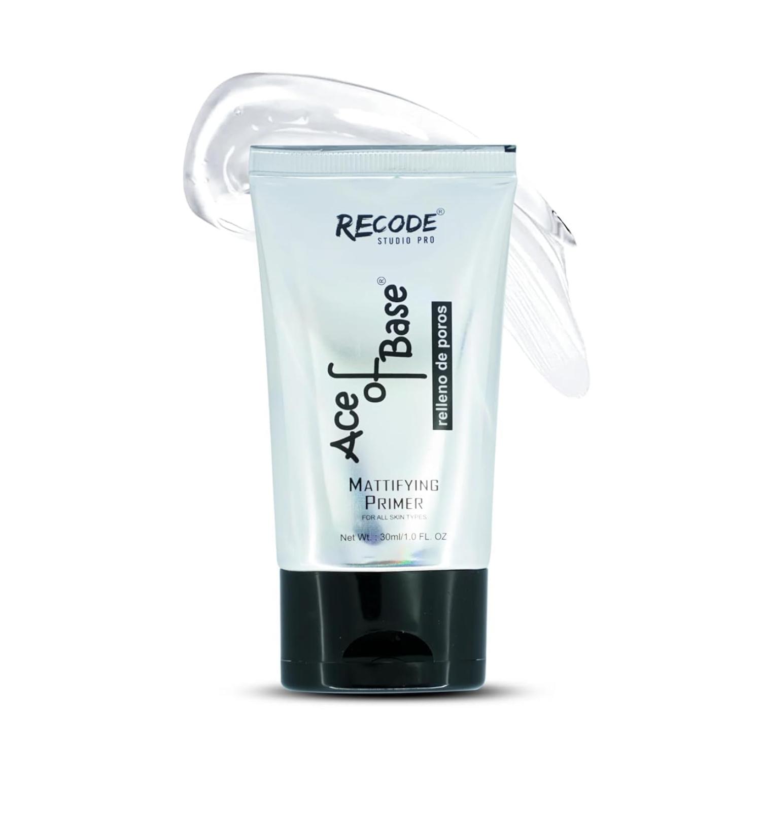 Ace of Base Mattifying Primer for Face Makeup 30ml | Applicable on Oily & Dry Skin | Blurs Fine Lines Wrinkles & Pores - Buy Online on GoSupps.com