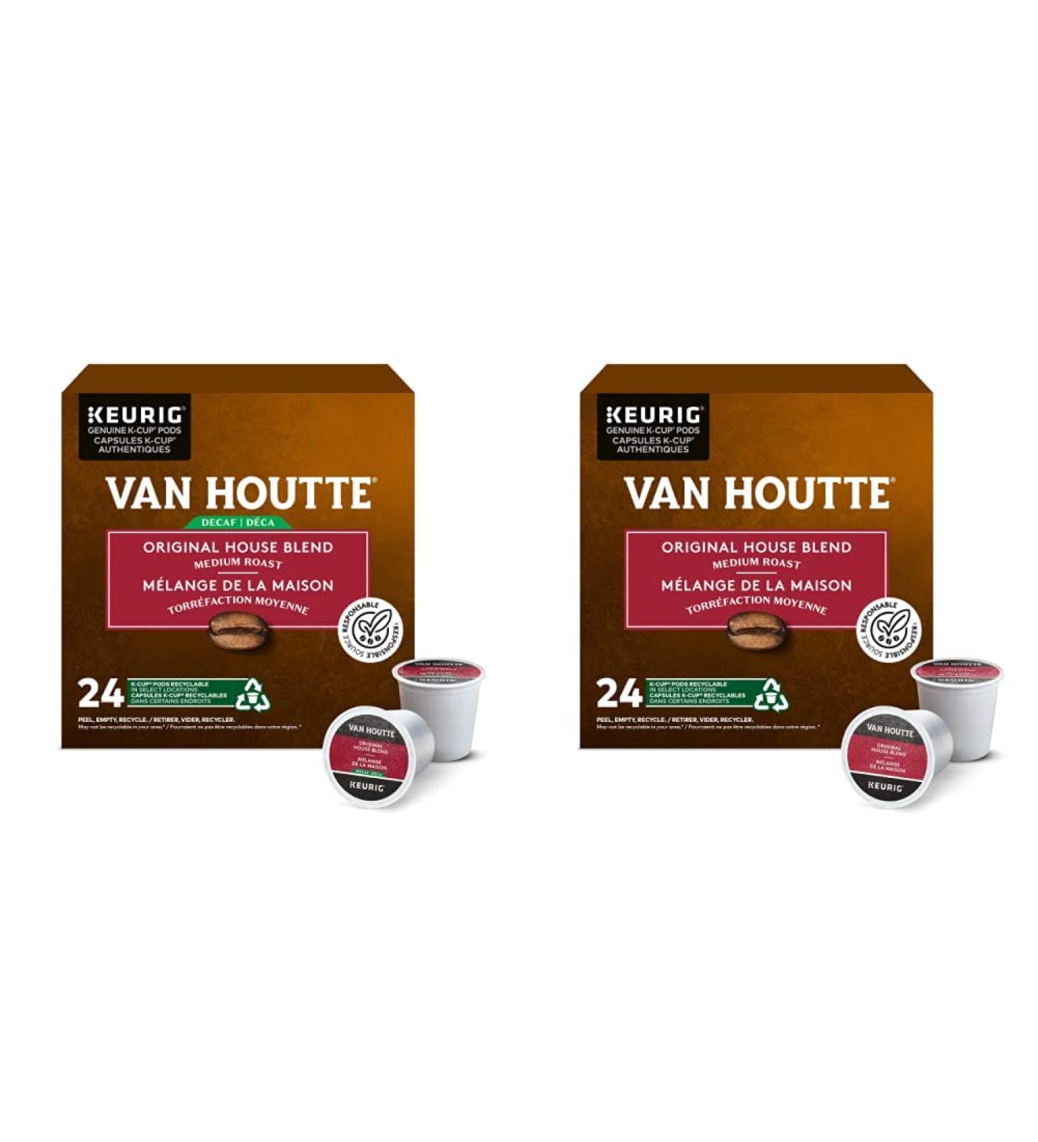 Van Houtte Original House Decaf K-Cup Coffee Pods 24 Count For Keurig Coffee Makers & Original House Blend K-Cup Coffee Pods 24 Count For Keurig Coffee Makers - Buy Online on GoSupps.com
