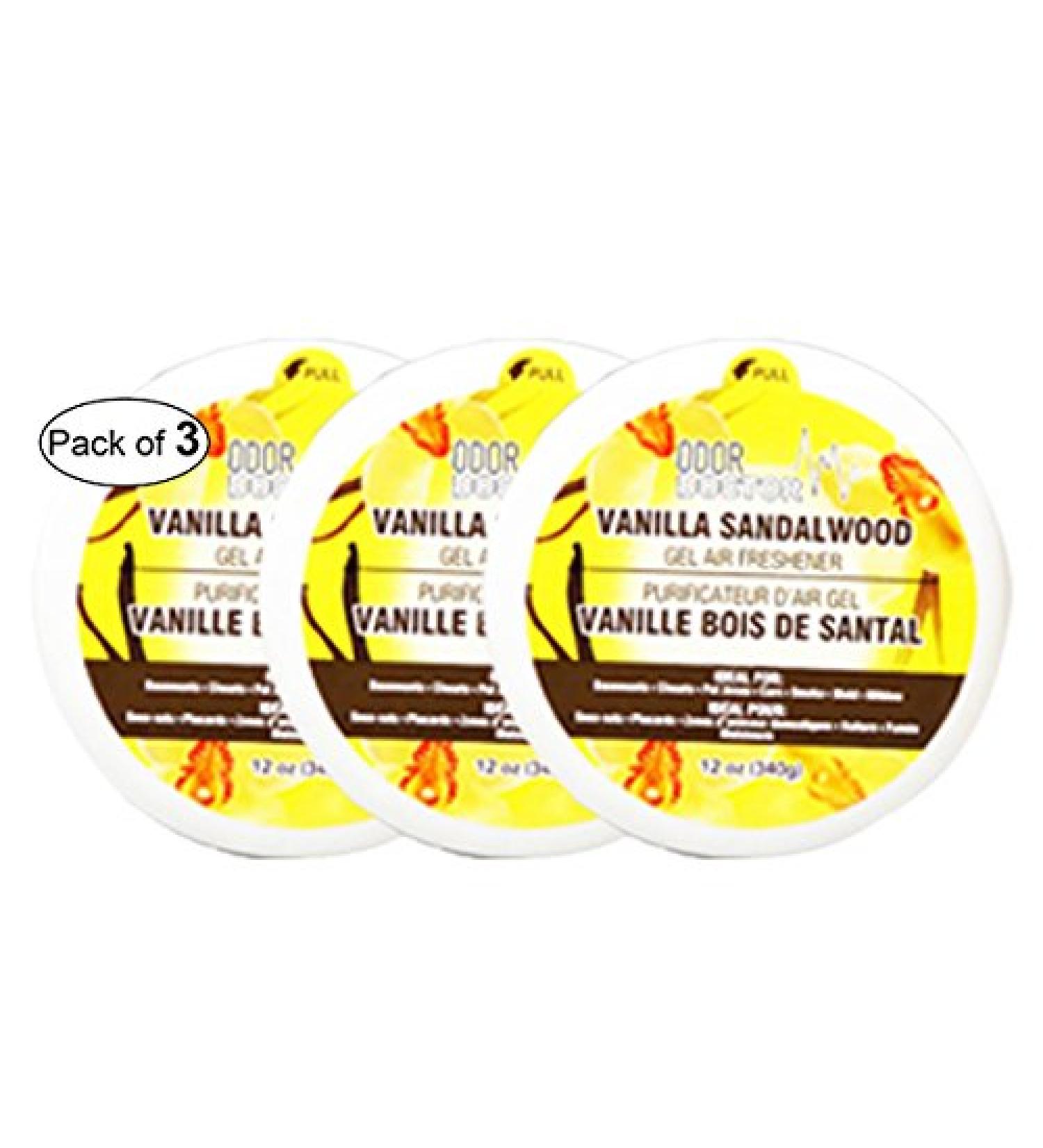 Odor Doctor Gel Air Freshener- Vanilla Sandalwood (340g) (Pack of 3)