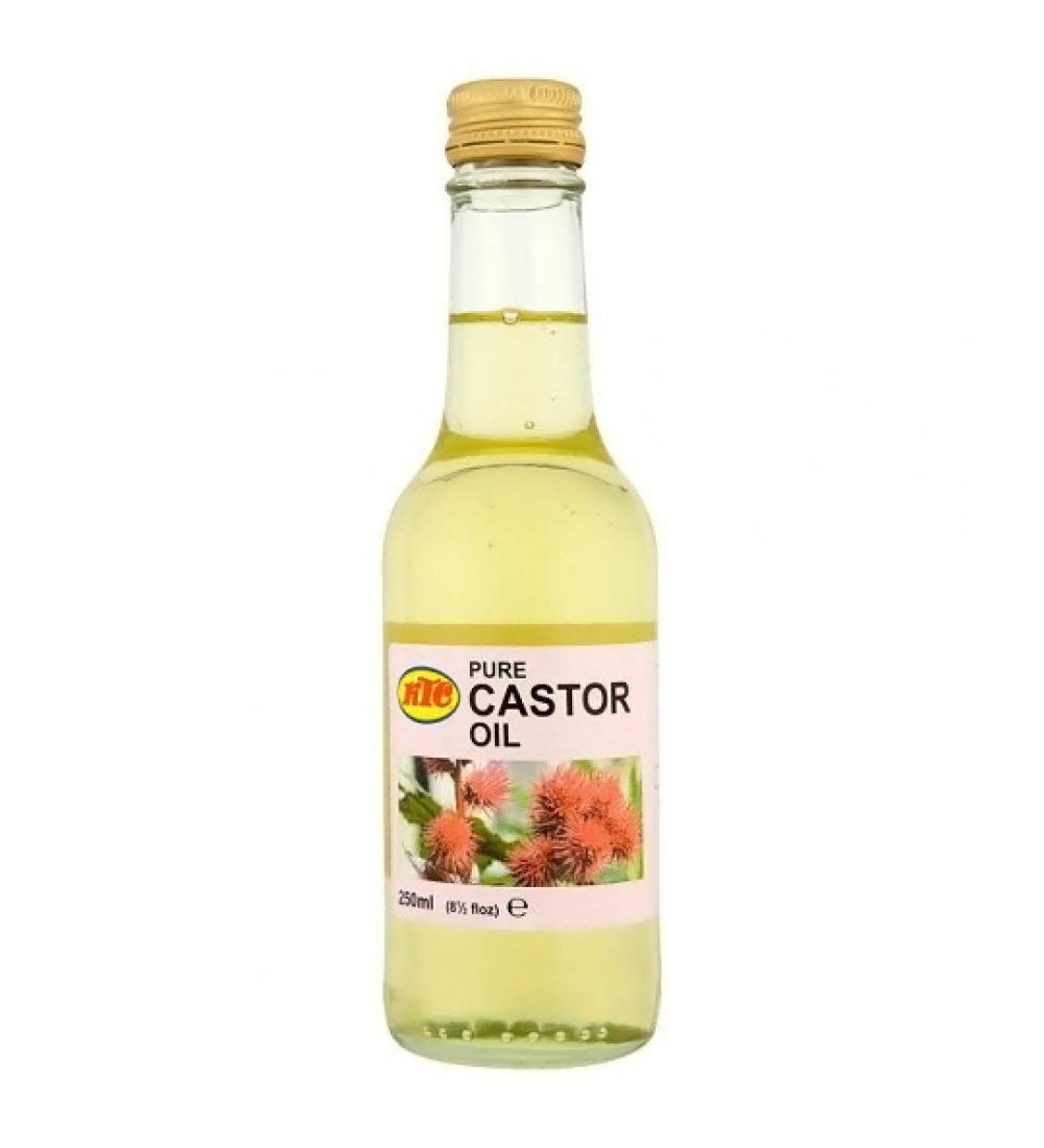 KTC 100% Pure Castor Oil 250ML Ideal for Hair Care Eyebrows Nail Care Suitable for Dry Hair