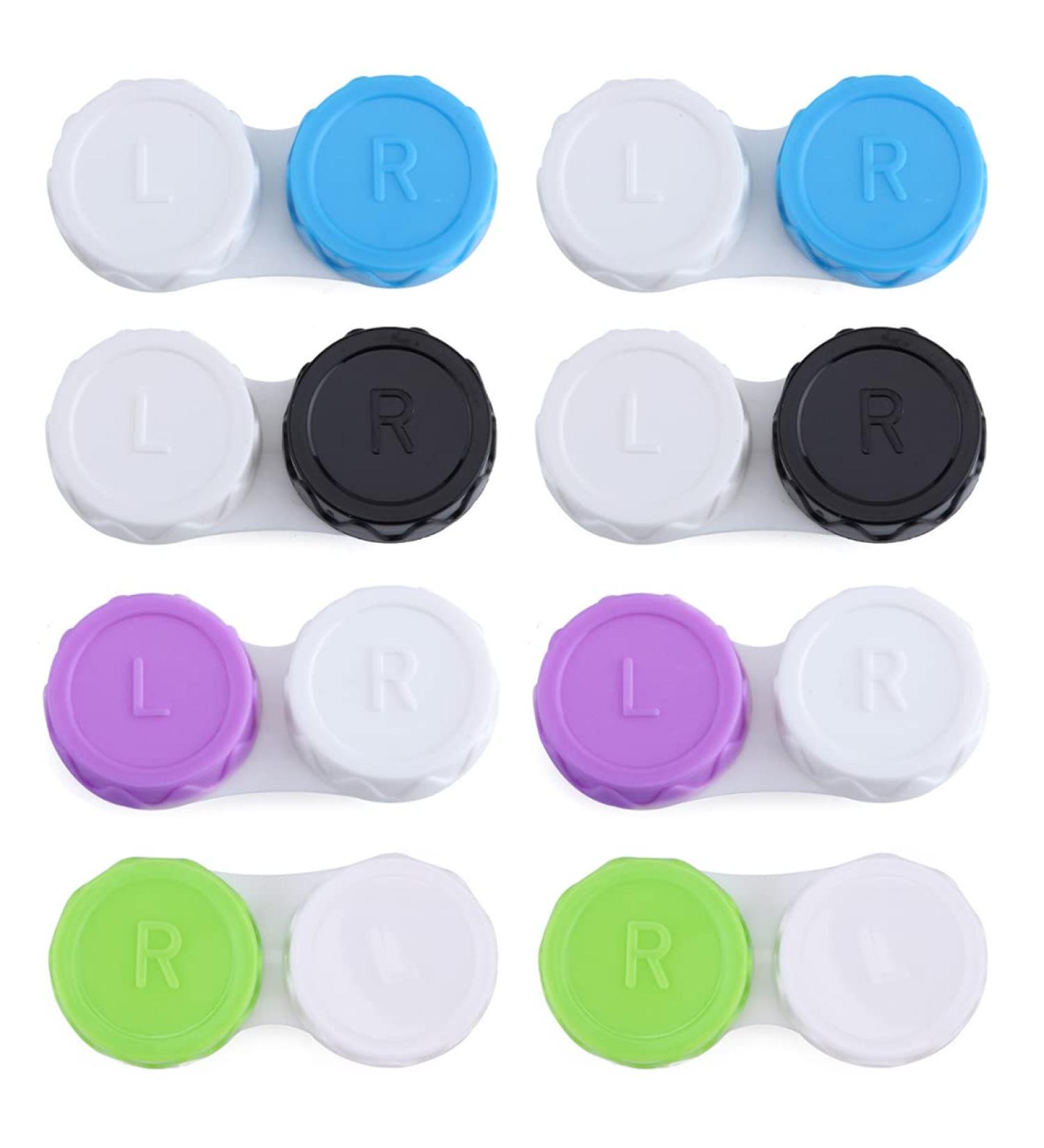 LIUJZZJ 8-Piece Contact Lens Container Set | Portable Protective Case for Contacts & Glasses | Travel-Friendly Lens Box - Buy Online on GoSupps.com