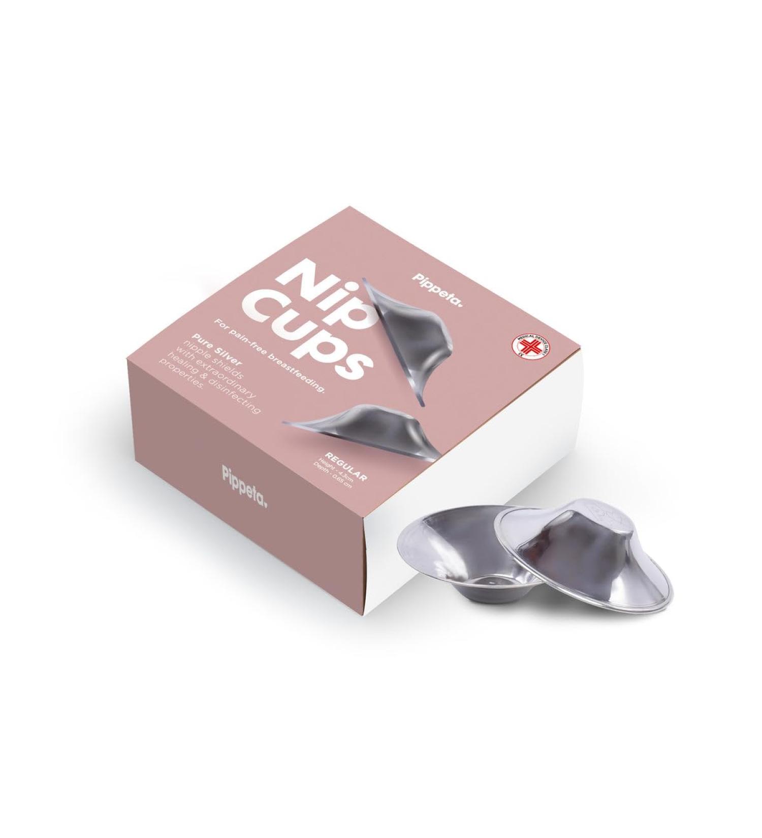 Pippeta Silver Nip Cups - 100% Nickel-Free Nursing Pads for Breastfeeding - Medical Grade Nipple Shields for Breast Fissure Treatment - Class 1 Silver Device - Buy Online on GoSupps.com