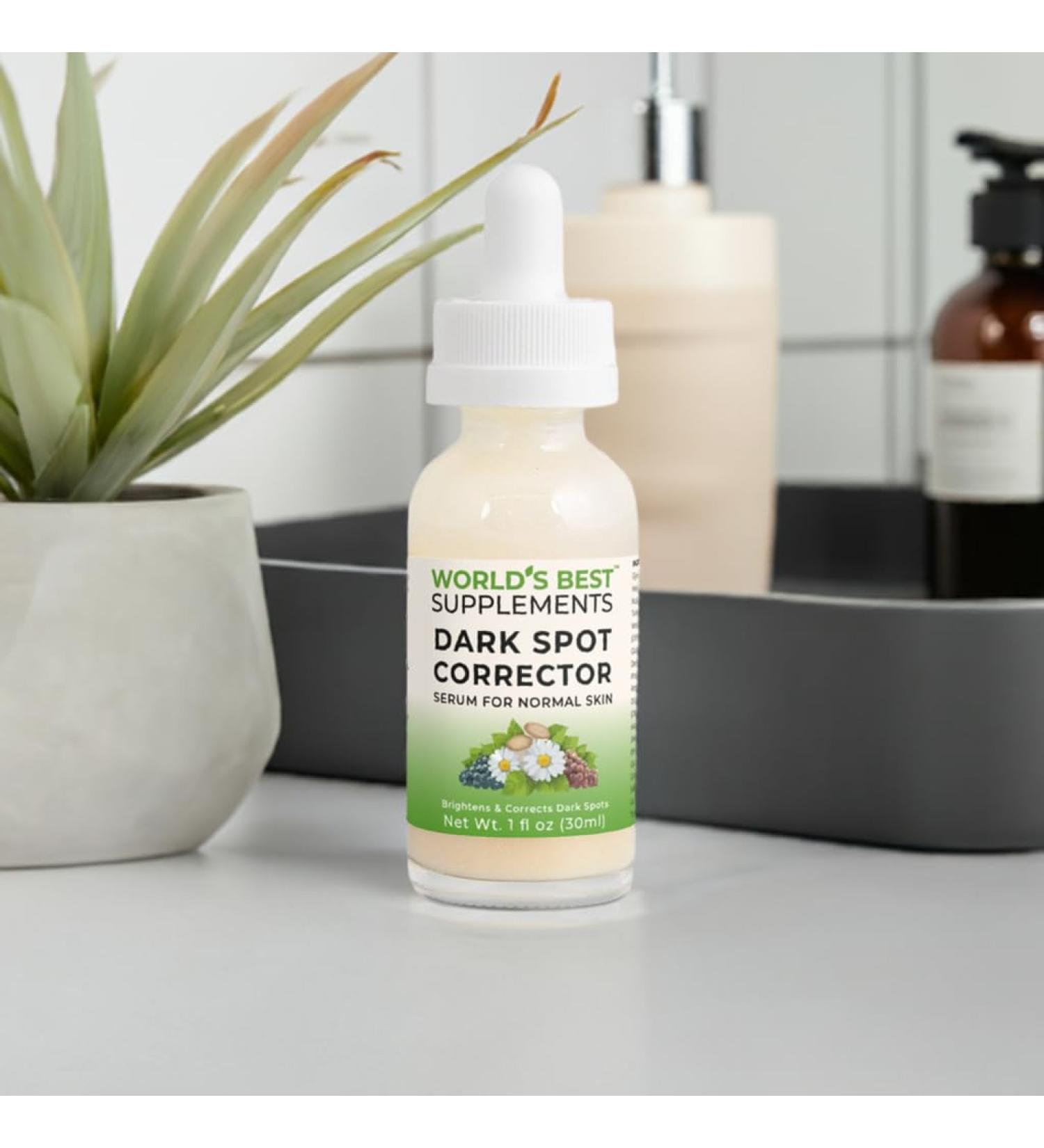 Dark Spot Corrector Serum for Normal Skin | 1 oz | Brightens Skin Tone, Hydrates, Soothes, Repairs | World's Best Supplements - Buy Online on GoSupps.com