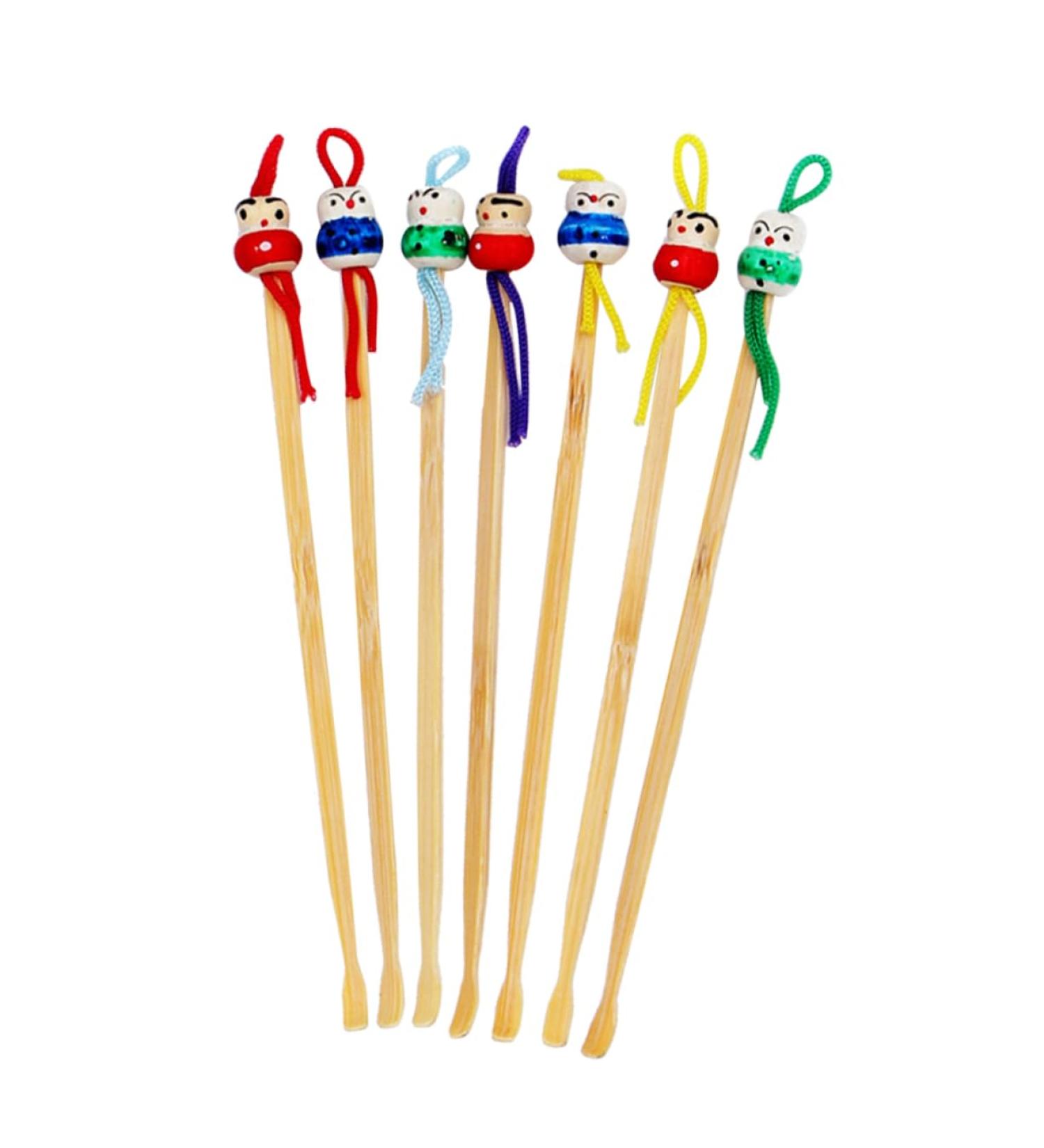 DEARMAMY 12Pcs Cartoon Ear Cleaners Wooden Wax Cleaners for Boys and Girls Adorable Ear Wax Removers Random Colors - Buy Online on GoSupps.com
