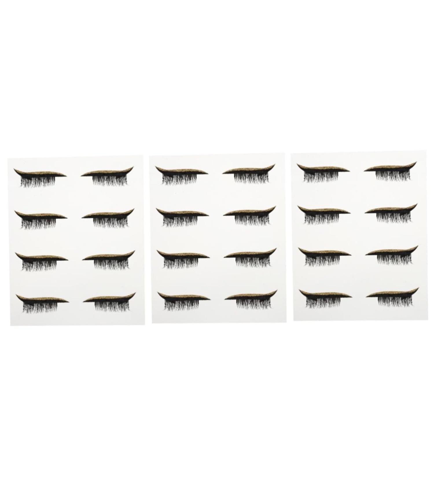 Ipetboom 12 Pairs Glitter powder double eyelid instant eyeliner stickers pipeline man Fake eyelashes eye line strip stickers applique water proof flash double sided shimmer - Buy Online on GoSupps.com