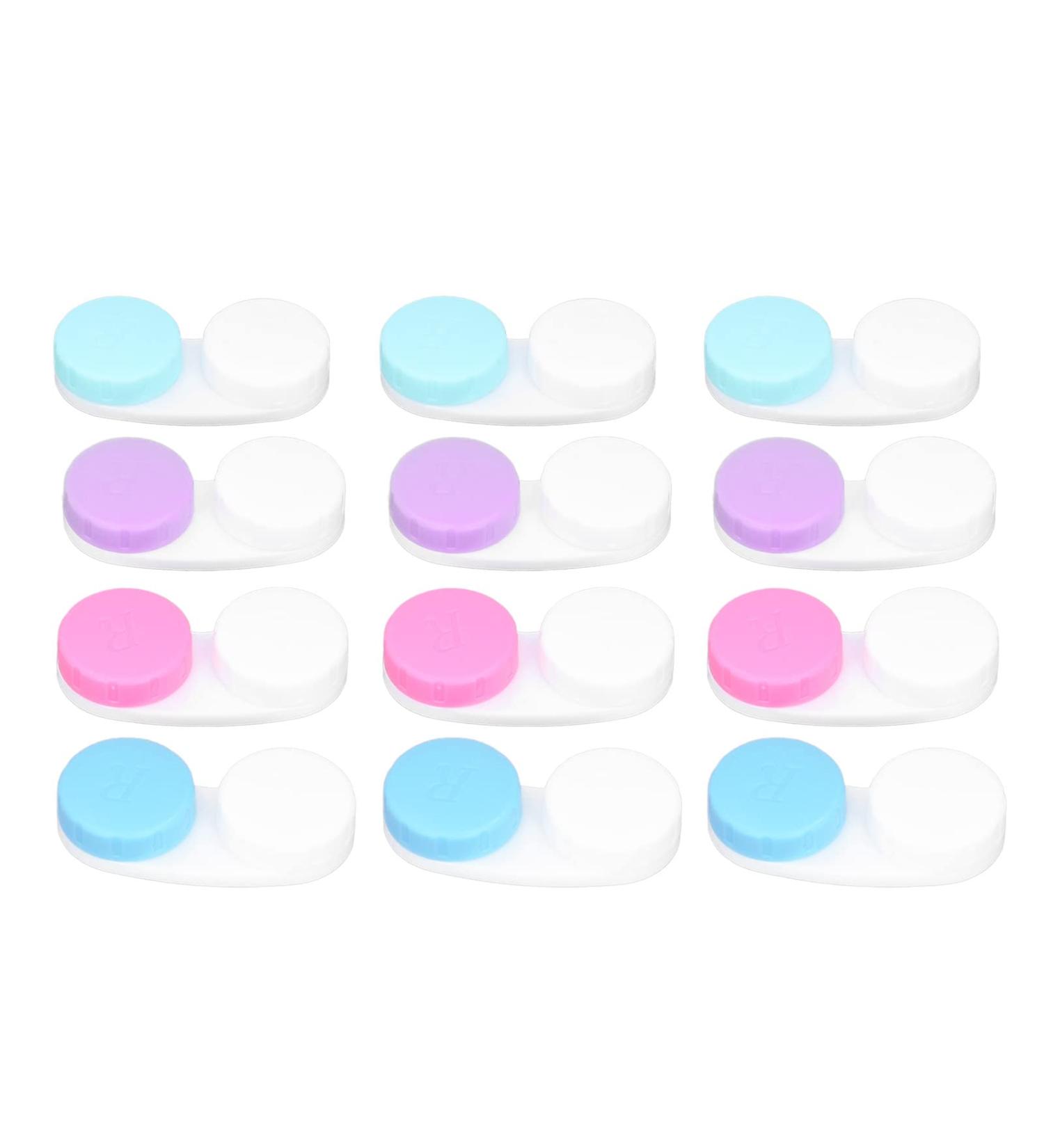 12-Part Eco-Friendly Contact Lens Container Kit - Portable & Colorful Lens Storage Box - Buy Online on GoSupps.com