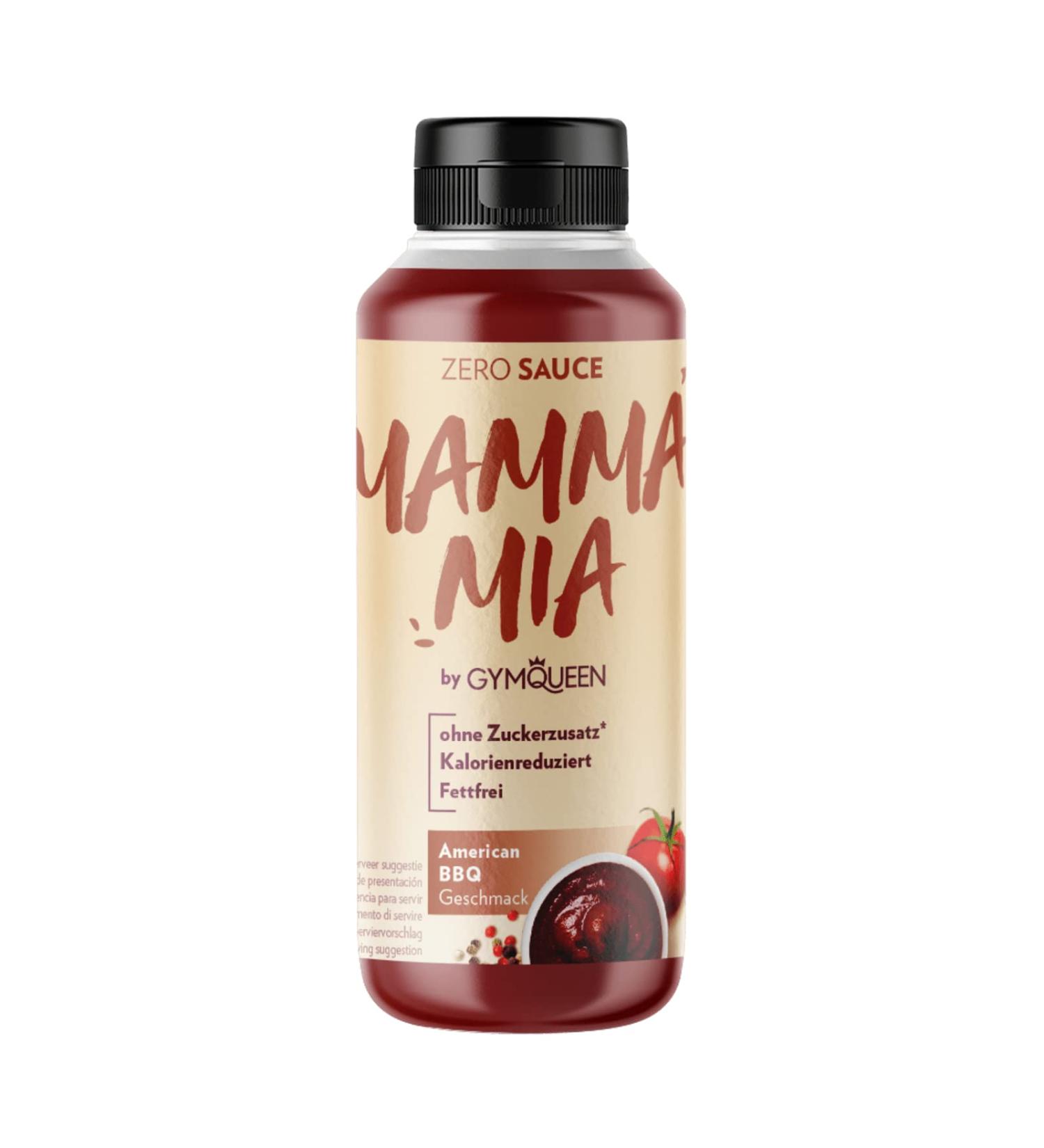 Buy Gymqueen Mamma Mia Zero Sauce - Low-Calorie Fat-Free Sugar-Free BBQ Dressing (265ml) - Perfect for Salads & Dishes - Buy Online on GoSupps.com