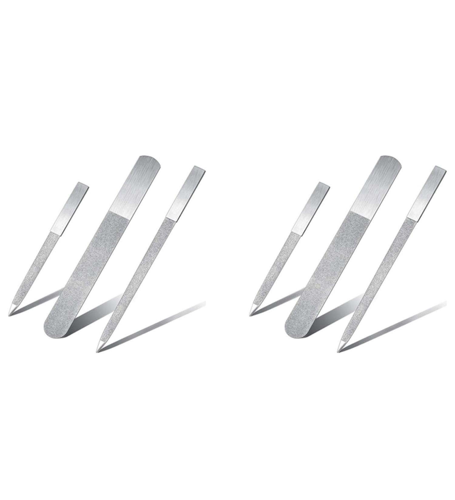 Balawin 6-Piece Nail File Set Stainless Steel Double-Sided Nail File Buffer File Nail File Suitable for Salon Family and Travel - Buy Online on GoSupps.com