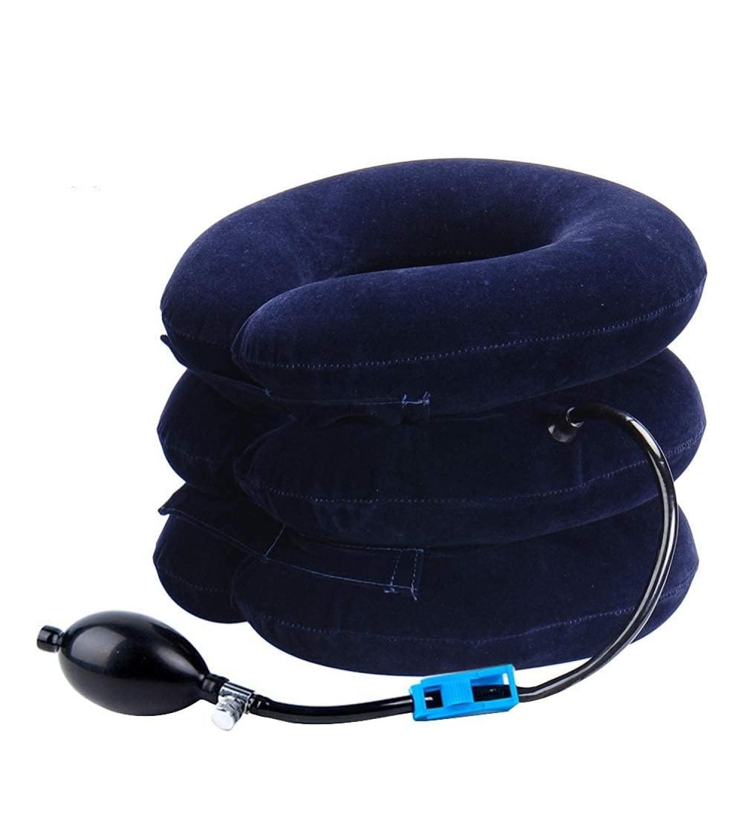 Inflatable Neck Stretcher Collar Cervical Neck Traction Device Neck Cervical Brace Collar Pillow for One Size Fits All Necks - Buy Online on GoSupps.com
