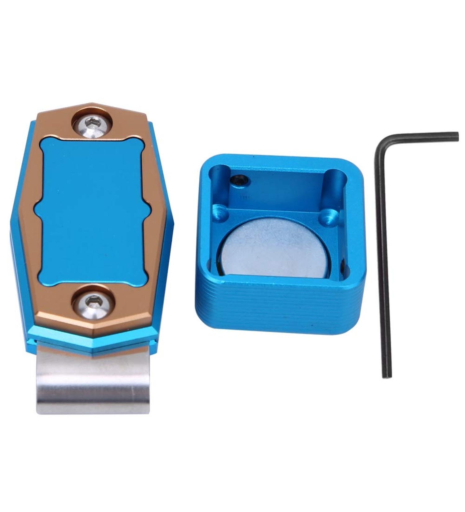 Vbest Life Mini Portable Magnetic Billiard Box Chalk Case - Cue Holder with Clip | Blue Pool Snooker Accessory - Buy Online on GoSupps.com
