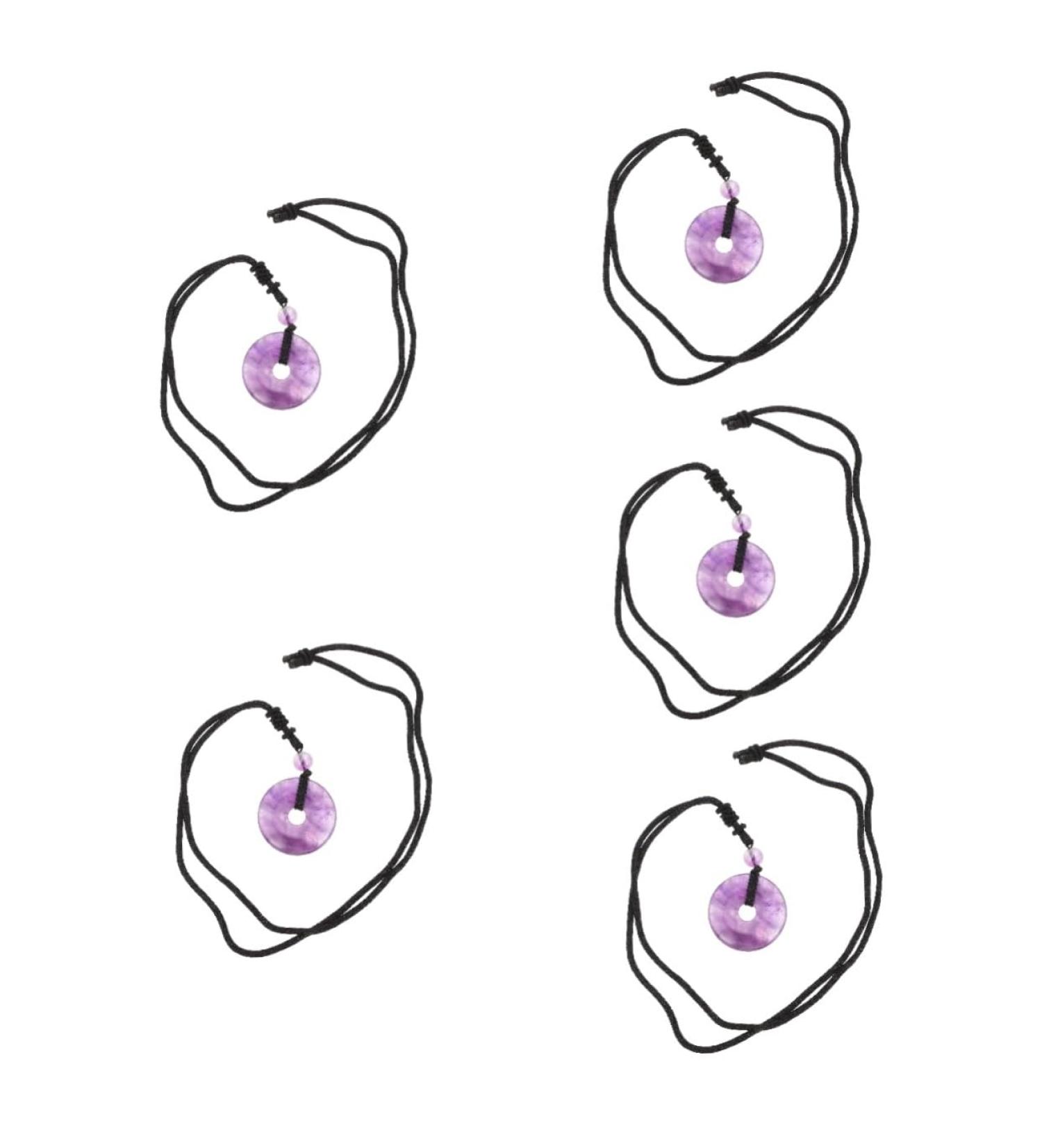 Fomiyes 5-Stone Crystal Necklace for Men | Safety Buckle & Classic Accessories | International Shipping - Buy Online on GoSupps.com