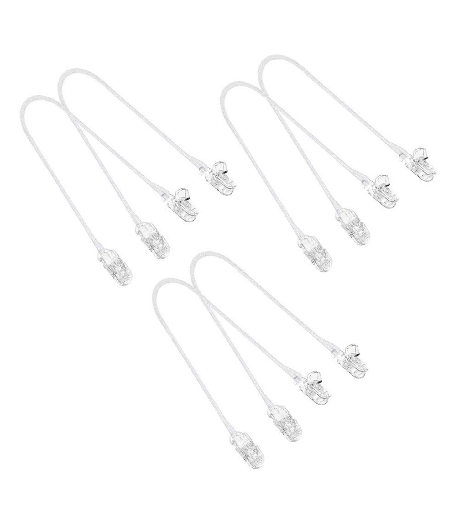 12 Adjustable Plastic Fixed Clip Rope Durable Vest Clip Elastic 6 DIY YUh920 (White One Size)