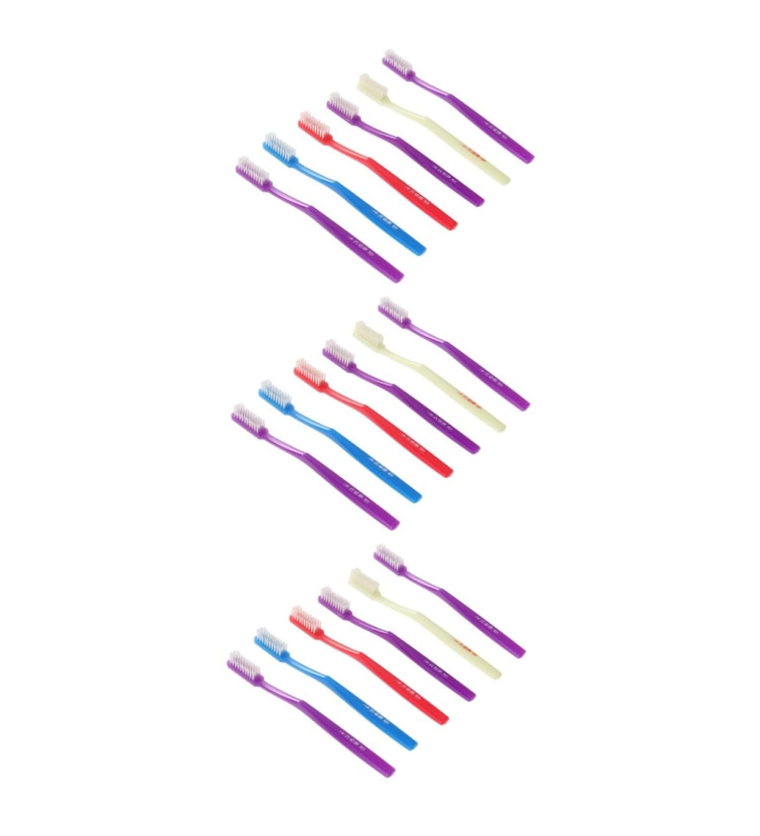 Minkissy 18-Pack Adult Toothbrush Set - Hard Bristle Manual Toothbrushes for Couples - Travel-Friendly Sanitary Medium Tooth Cleaning Brush - Buy Online on GoSupps.com
