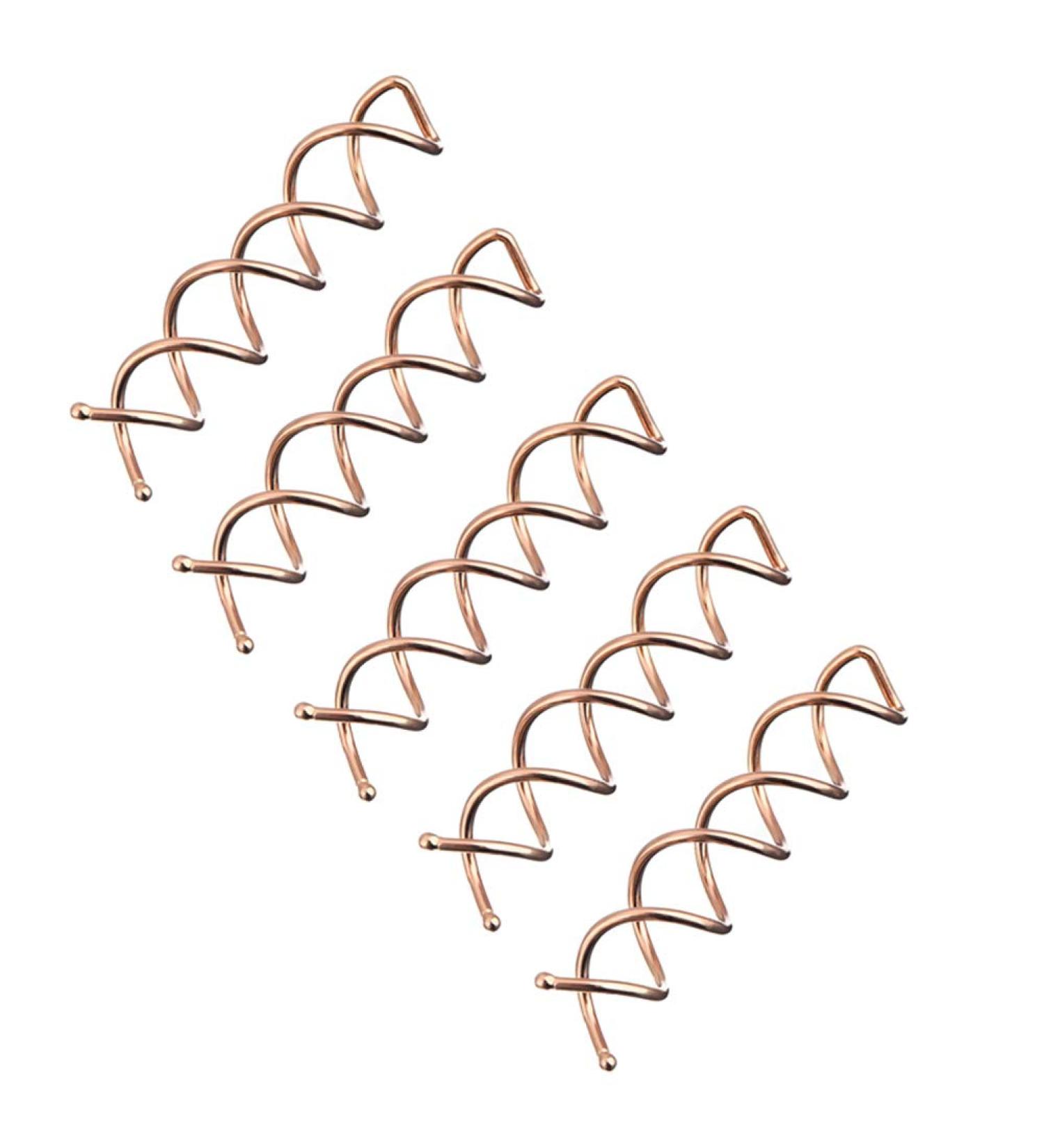 20 Pieces Spiral Bobby Pins for Bridal Bun | Rose Gold Spiral Hair Clips for Women and Girls - Buy Online on GoSupps.com