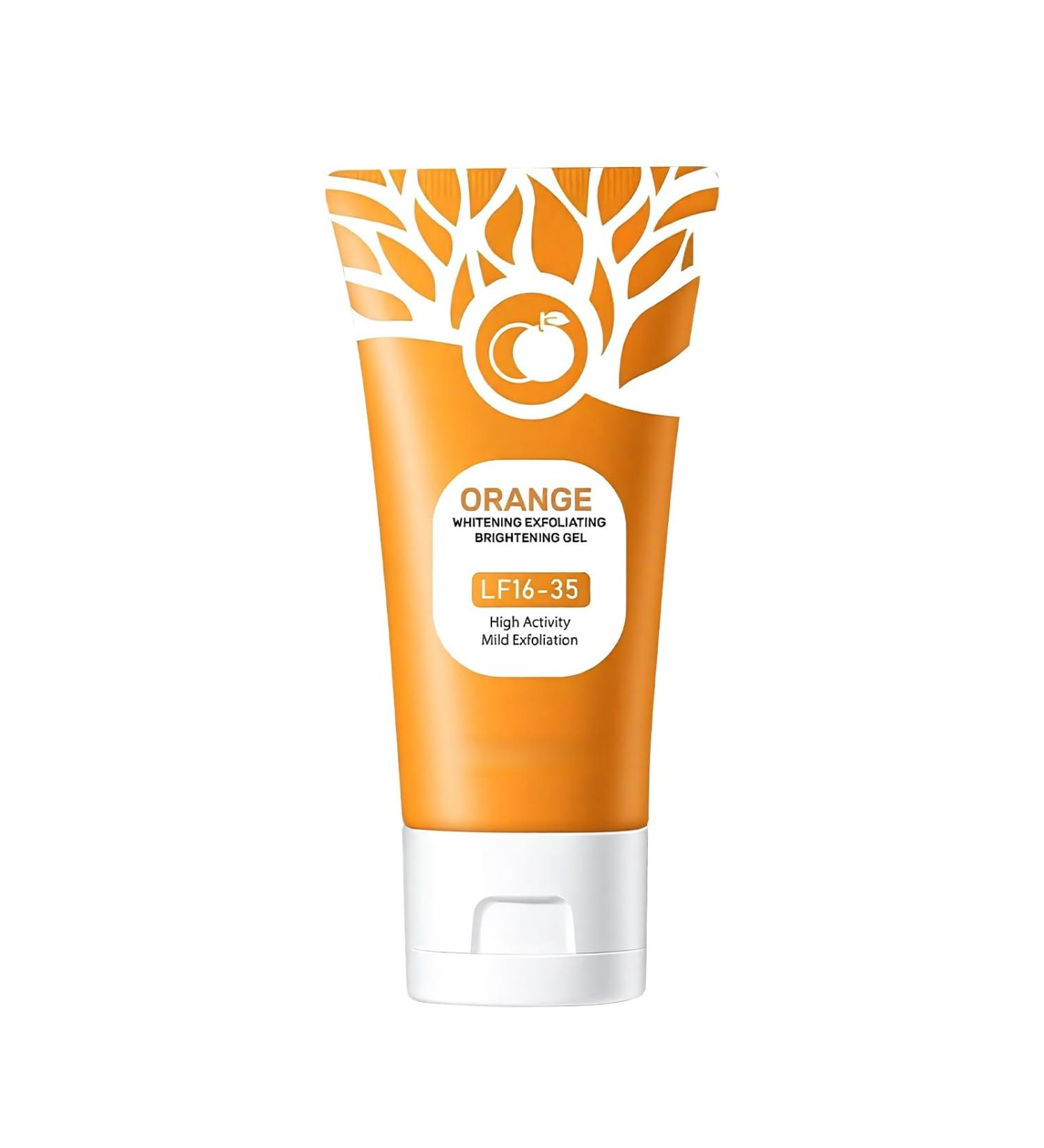 Orange Exfoliating Gel for Face & Body - Vitamin C Brightening Peeling Gel Scrub - Gentle Deep Cleansing to Remove Dead Skin & Blackheads - Hydrating Facial Exfoliator for Dark Spots (2pcs) 0.5 Ounce (Pack of 2) - Buy Online on GoSupps.com