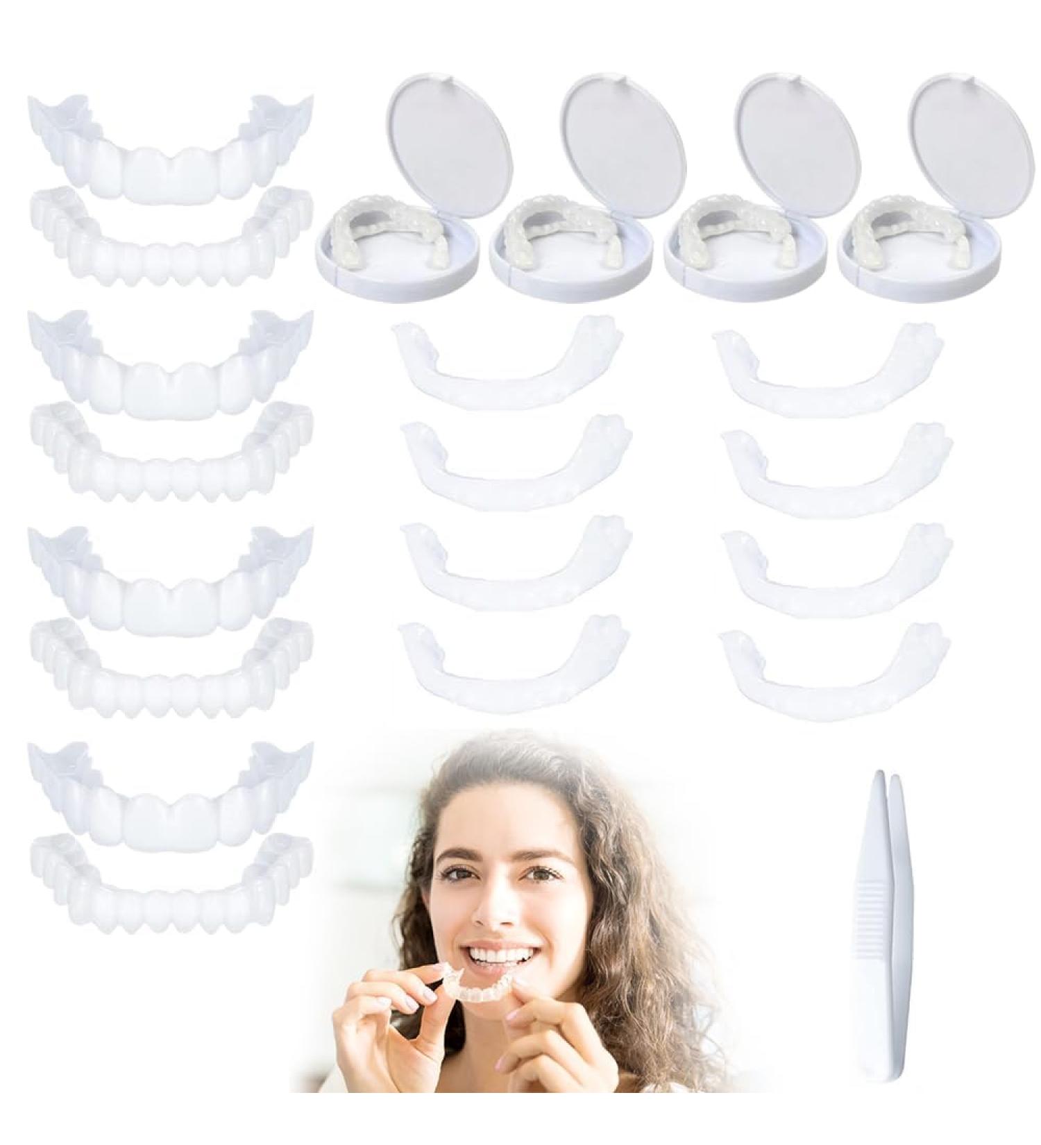 Frenzify Couples Teeth Veneers Instant Perfect Smile for Men & Women | Upper & Lower Cosmetic Dentures for Missing Teeth - Buy Online on GoSupps.com