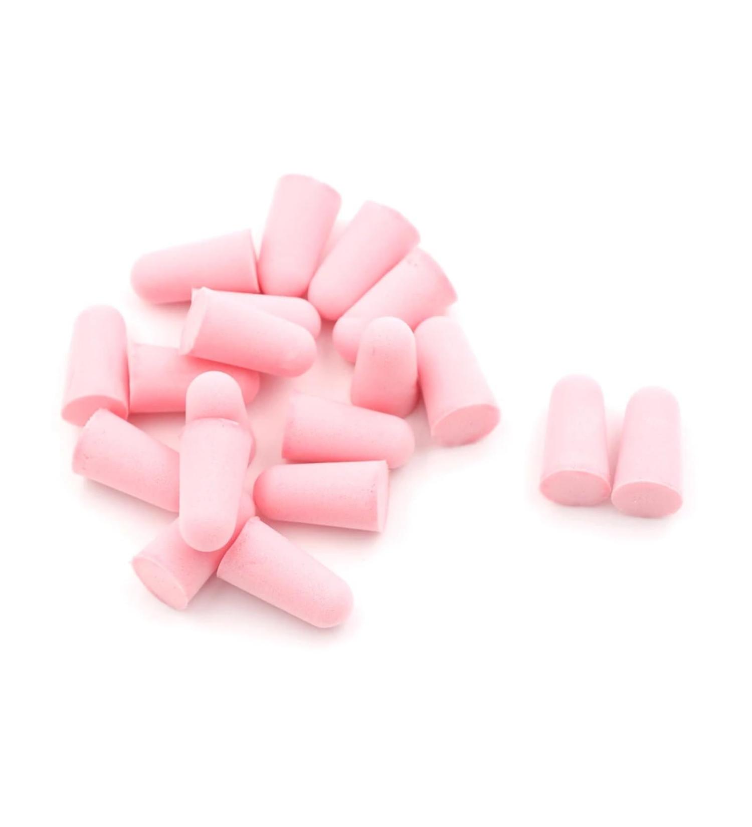 20PCS Soft Tapered Foam Ear Plugs - Travel Sleep Noise Reduction Earplugs (Pink) - Perfect for Comfort & Peaceful Sleep - Buy Online on GoSupps.com