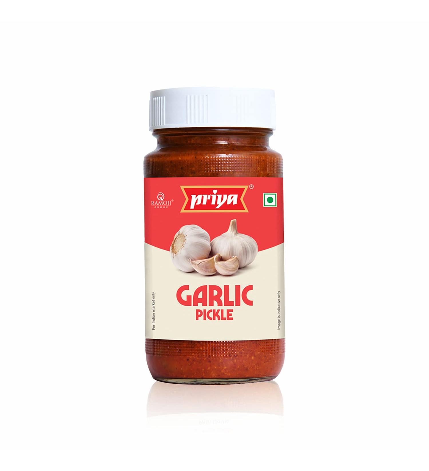 Priya Garlic Pickle 300g - Buy Online on GoSupps.com