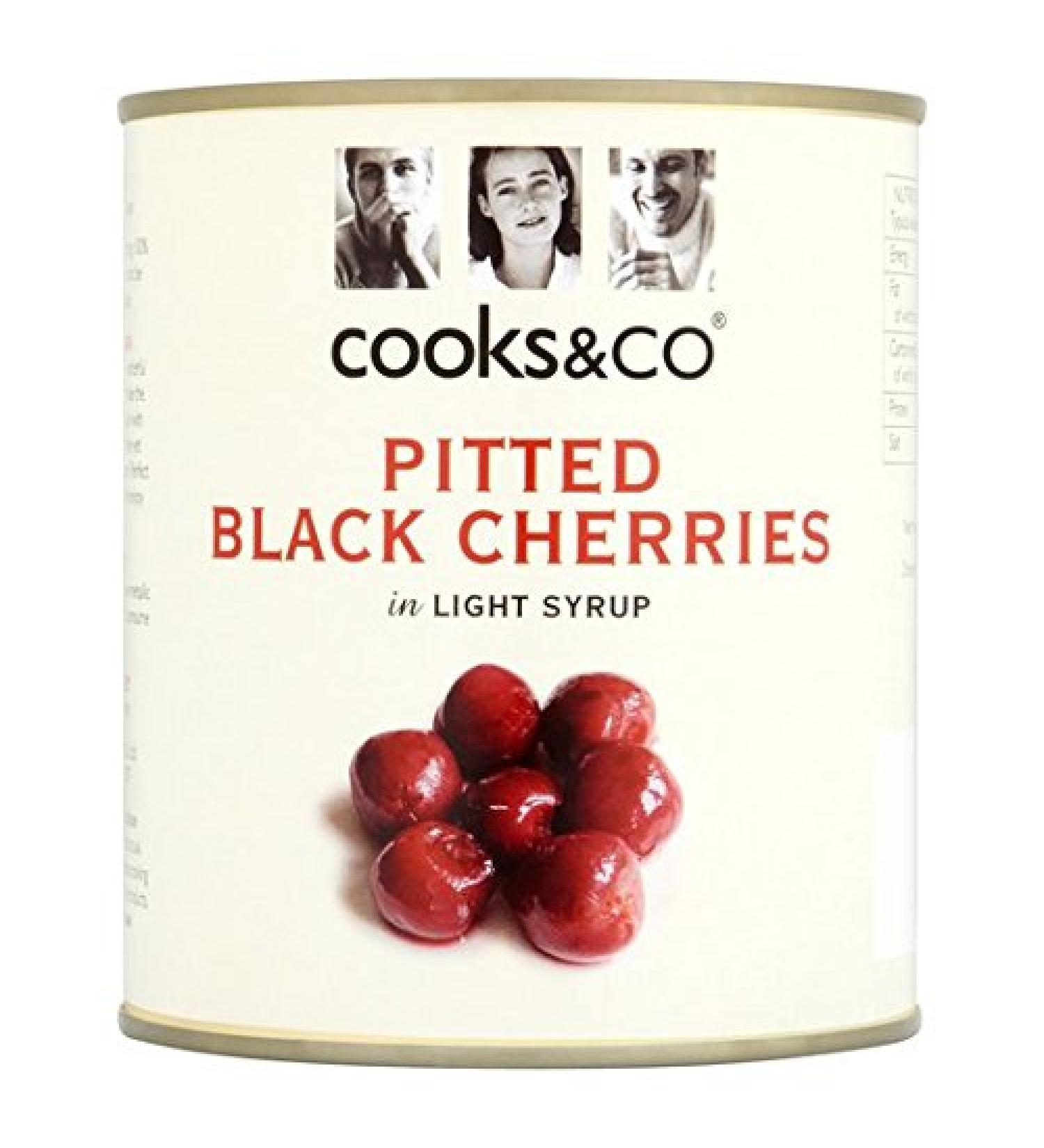 Cooks & Co Pitted Black Cherries 850g