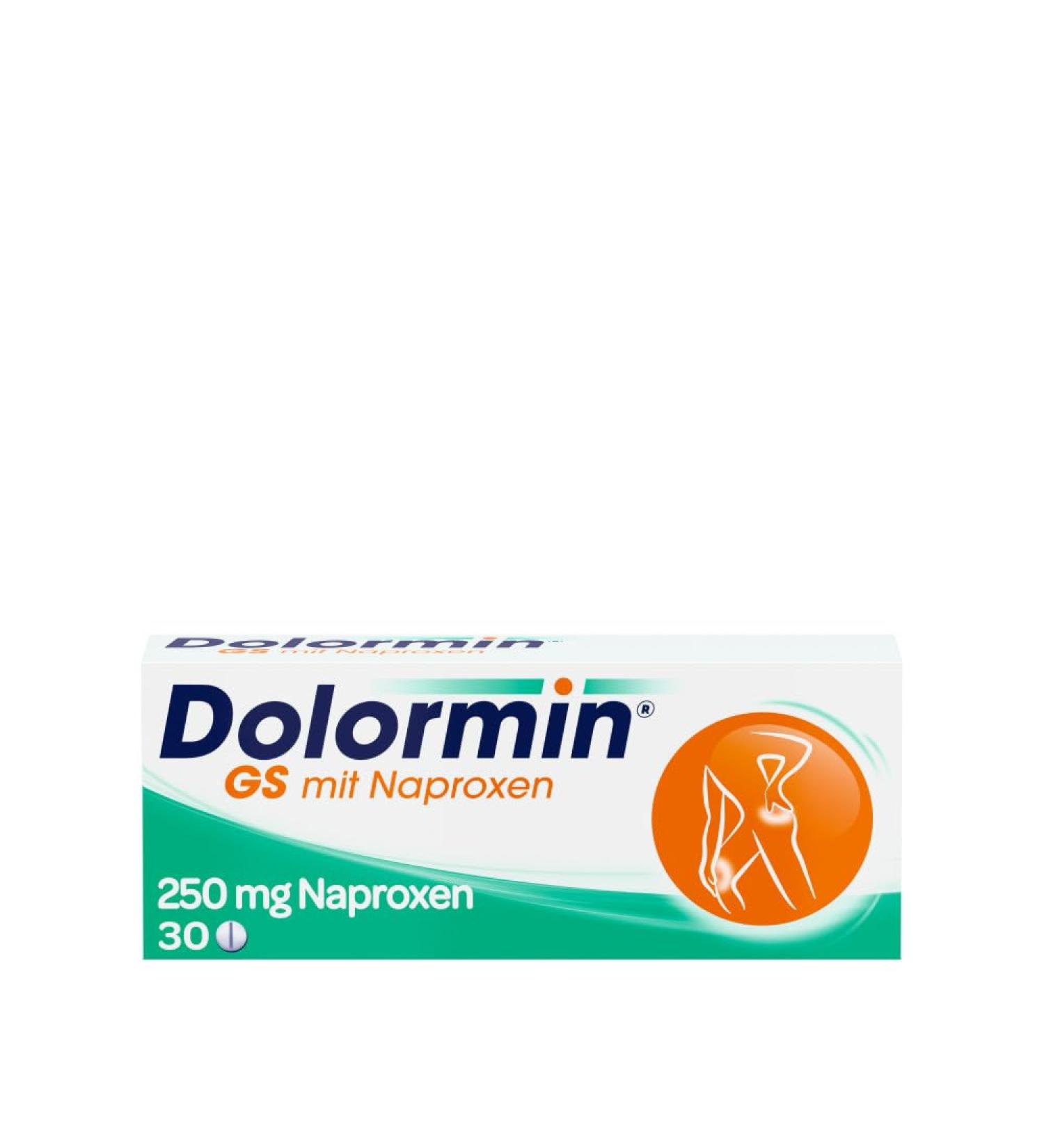 Dolormin GS for Joint Pain - Fast Relief with Naproxen - 30 Tablets - Osteoarthritis Support - Up to 12 Hours of Relief - Buy Internationally - Buy Online on GoSupps.com