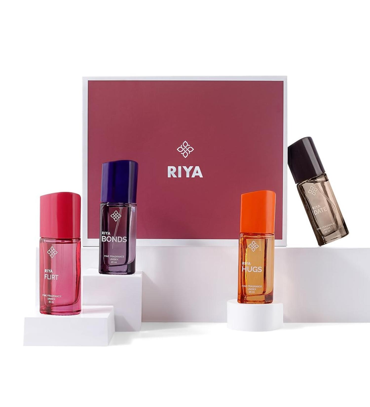 R iya Gift A Memory Perfume Fresh Unisex Eau De Parfum Spray | Premium Men & Women'S Set 4Nx20 Ml With Flirt Date Hugs Bonds Long Lasting Fine Fragrance Romantic Scent - Buy Online on GoSupps.com