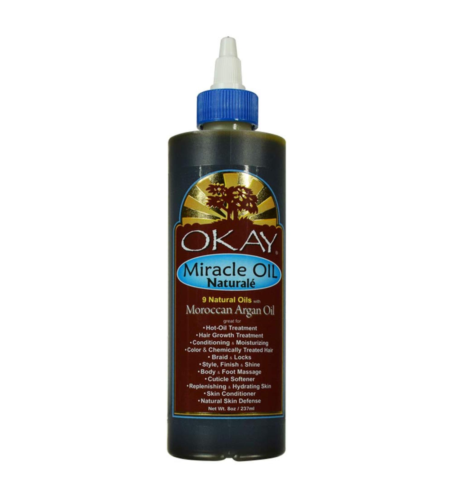 Buy OKAY Miracle Oil Naturale 8oz | Premium Natural Hair & Skin Care | Fast International Shipping - Buy Online on GoSupps.com