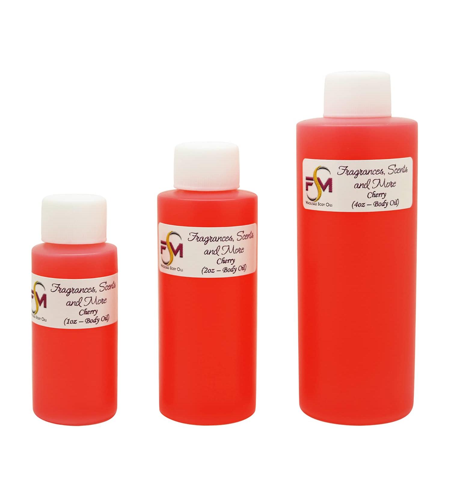 Cherry Fragrance Oil - 3 Bottles 1 Fl Oz Glass Roll On (30ml) 1.01 Fl Oz (Pack of 3)