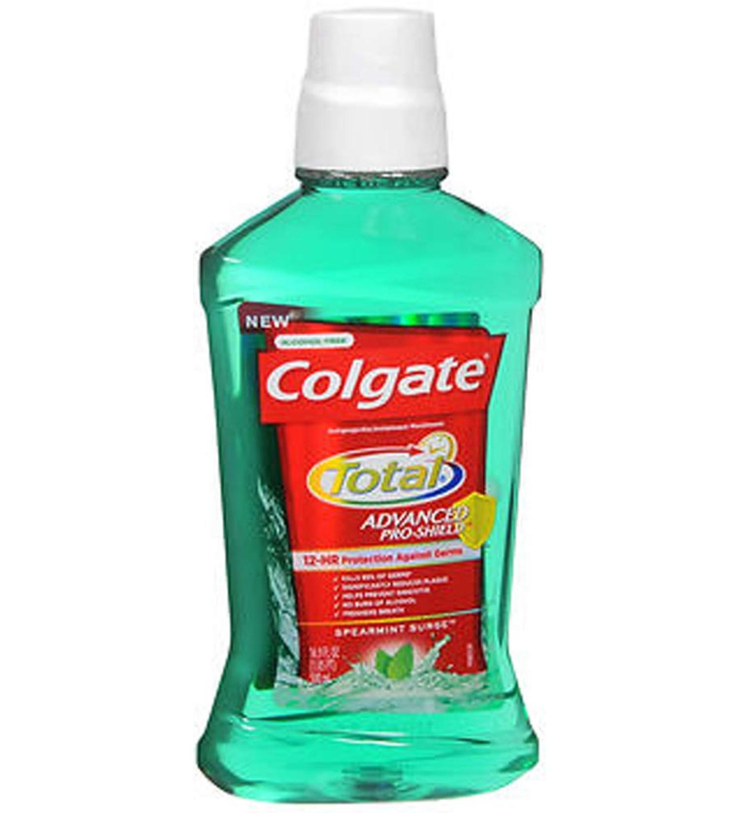 Colgate Total Advanced Pro-Shield Mouthwash Spearmint 16.9 Ounce (Pack of 2)