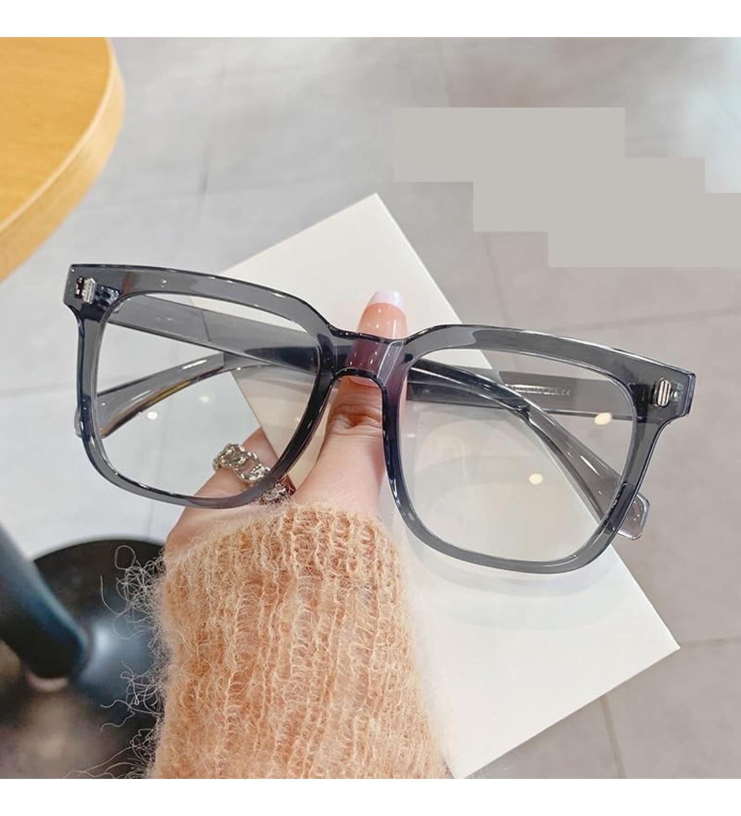 Zhuyiqz Oversized Quadratic Anti-Blue Light Reading Glasses - +200 Gray Computer Glasses for Men & Women - Buy Online on GoSupps.com