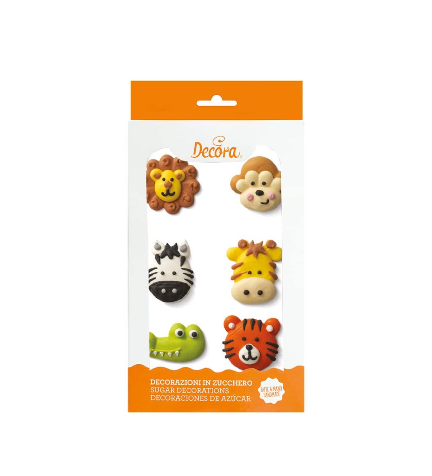 Decora Jungle Animals Sugar Decor - Pack of 6 | International Shipping Available - Buy Online on GoSupps.com