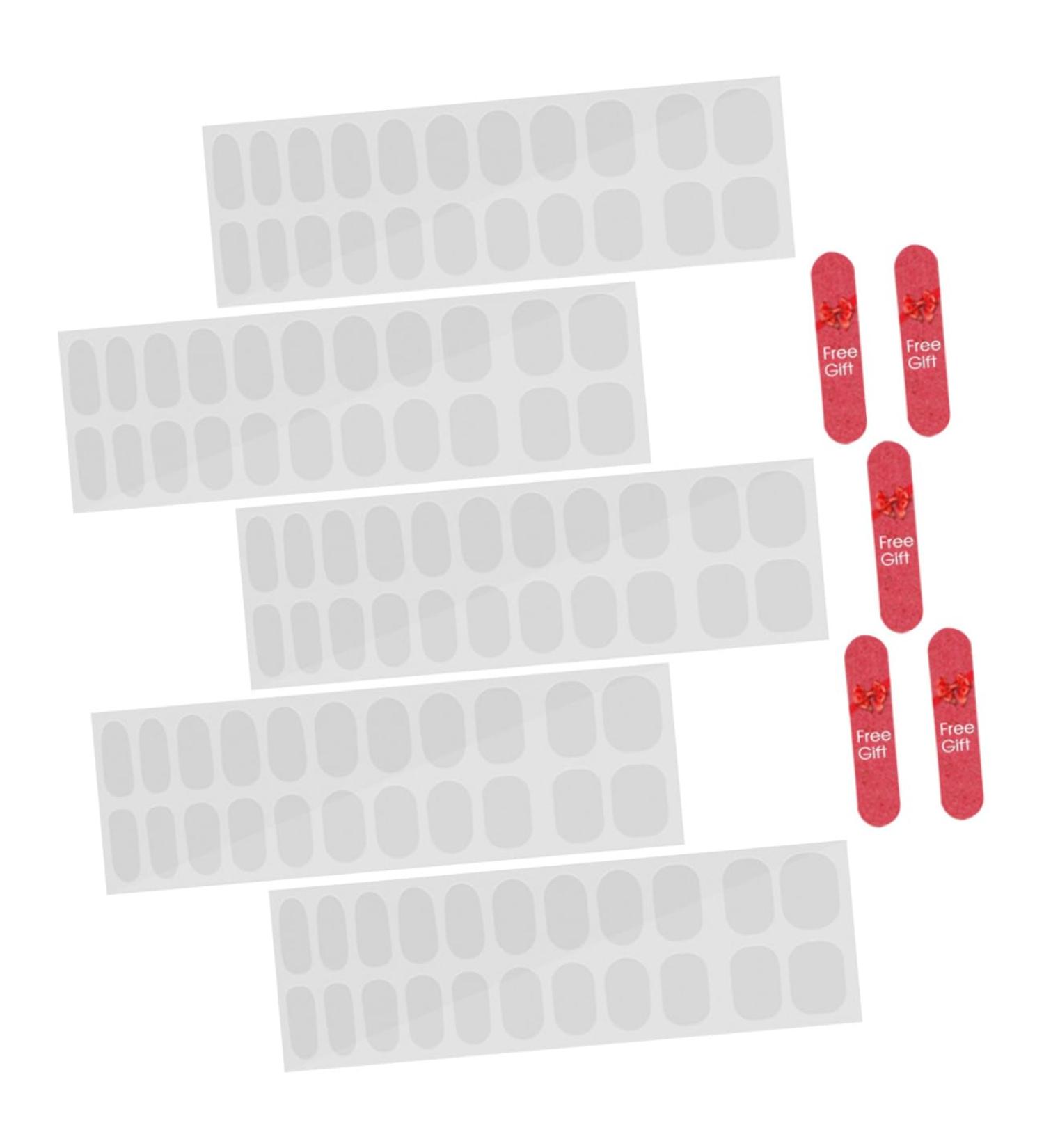 Beatifufu 5 Sheets Nail Stickers Nail Polish Stickers French Manicure Strips Gel Nail Kit French Manicure Nail Wraps Gel Stickers for Nails Gel Nail Sticker French Nail Sticker Clear Nail - Buy Online on GoSupps.com