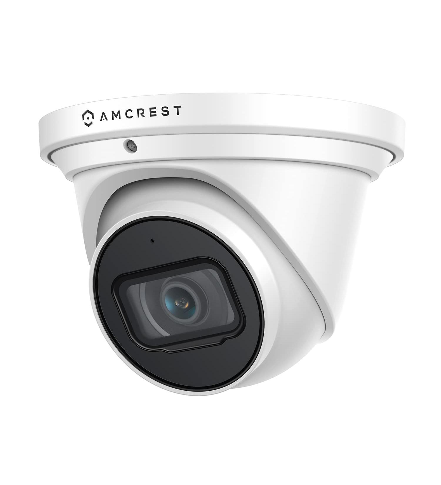 Amcrest UltraHD 4K Outdoor Security IP Turret PoE Camera - 98ft Night Vision, IP67 Weatherproof, MicroSD Recording - White - Buy Online on GoSupps.com