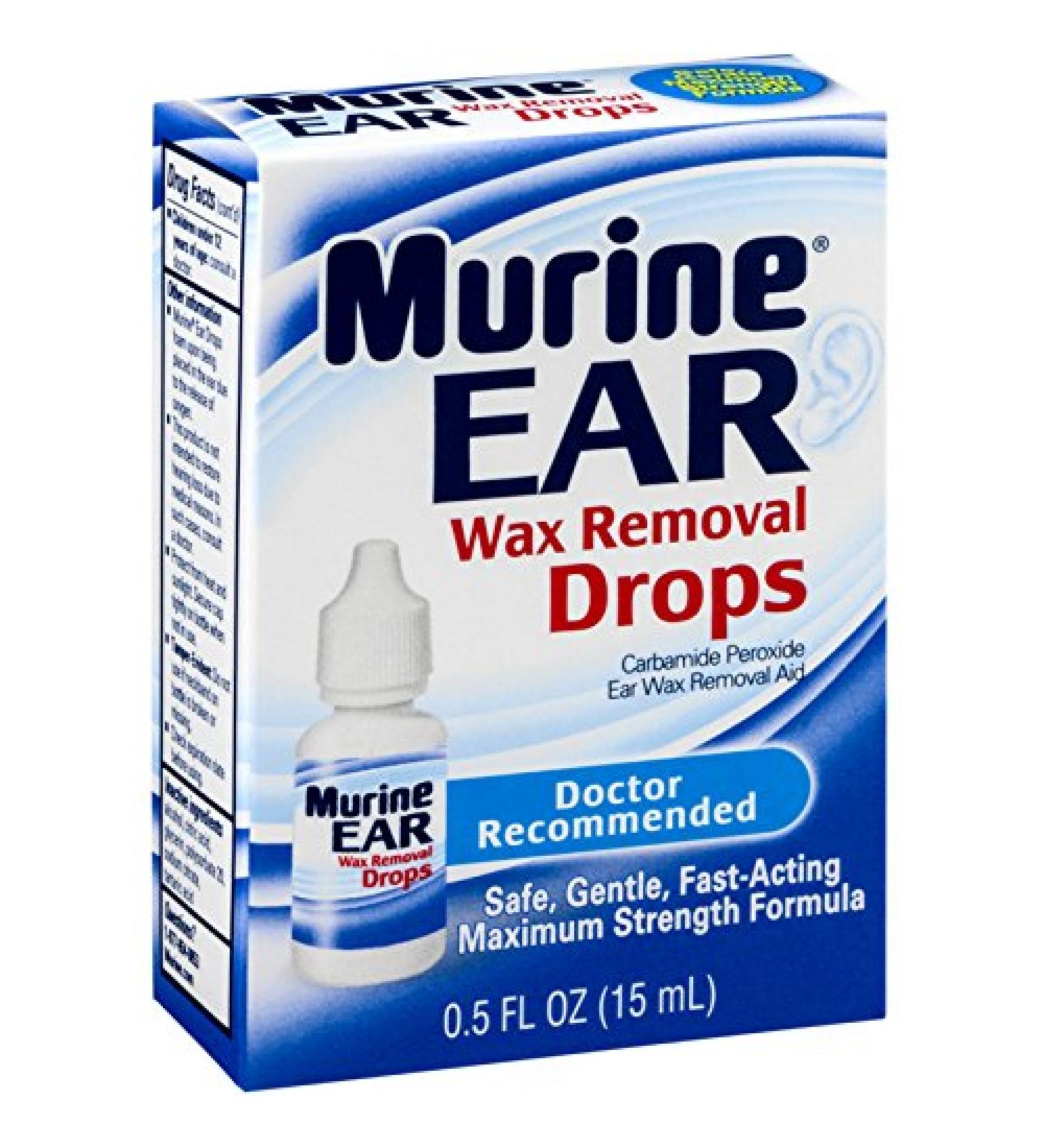 Murine Ear Wax Removal Drops 0.50 fl oz - Gentle & Effective | Pack of 1 - Buy Online on GoSupps.com