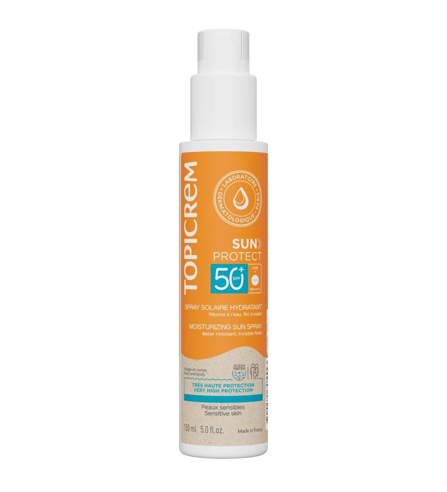  Topicrem Topicrem - Sun Protect Moisturizing Sunscreen Spray for Face and Body SPF50+ - Very High Protection Sunscreen Fluid Provides 8 Hours of Protection - Suitable for Sensitive Skin From 3 Years Old - Buy Online on GoSupps.com