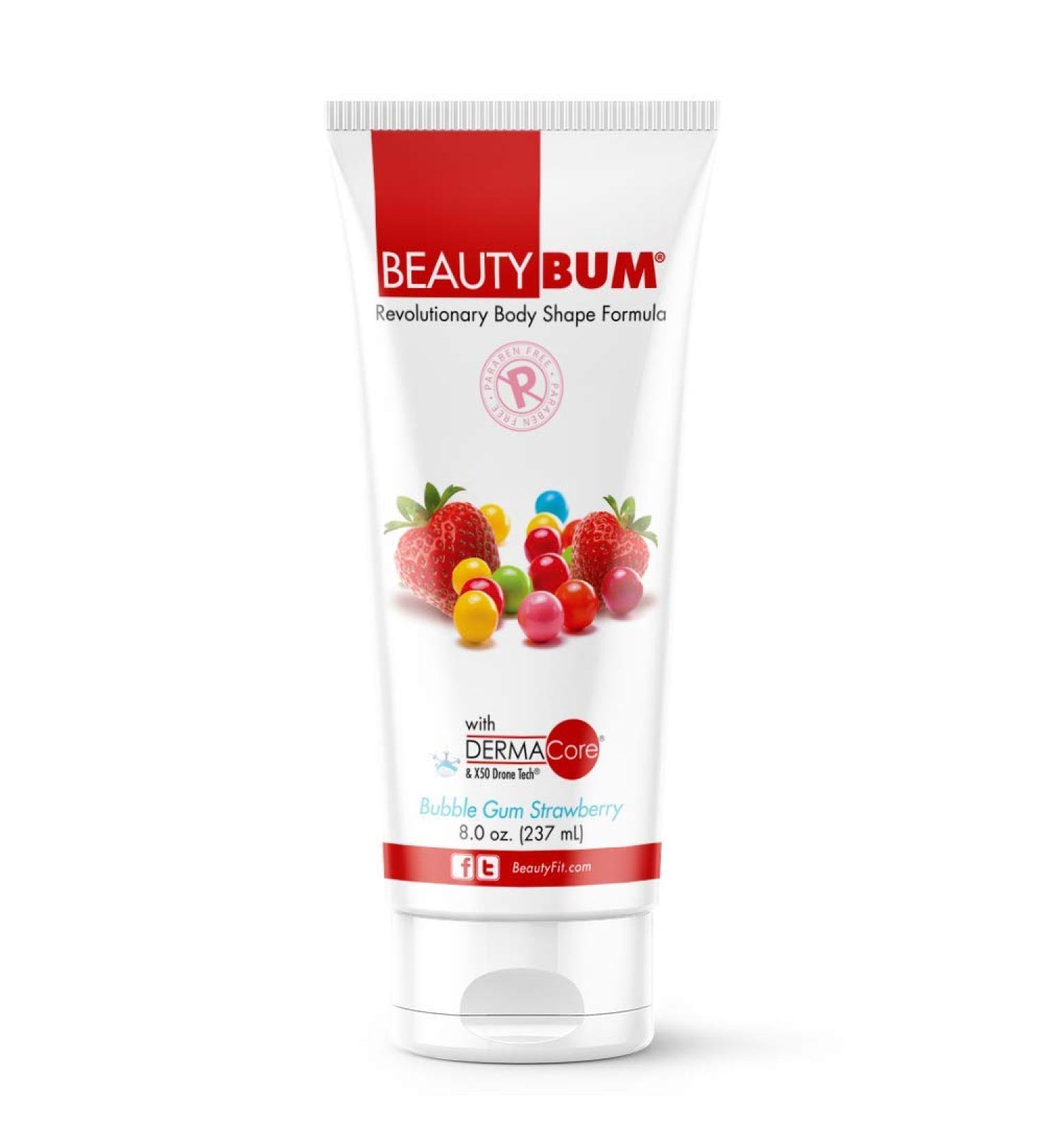 BeautyFit BeautyBum Anti Cellulite skin tightening cream for Women (Bubble Gum (with Dermacore) 8 oz) - Buy Online on GoSupps.com