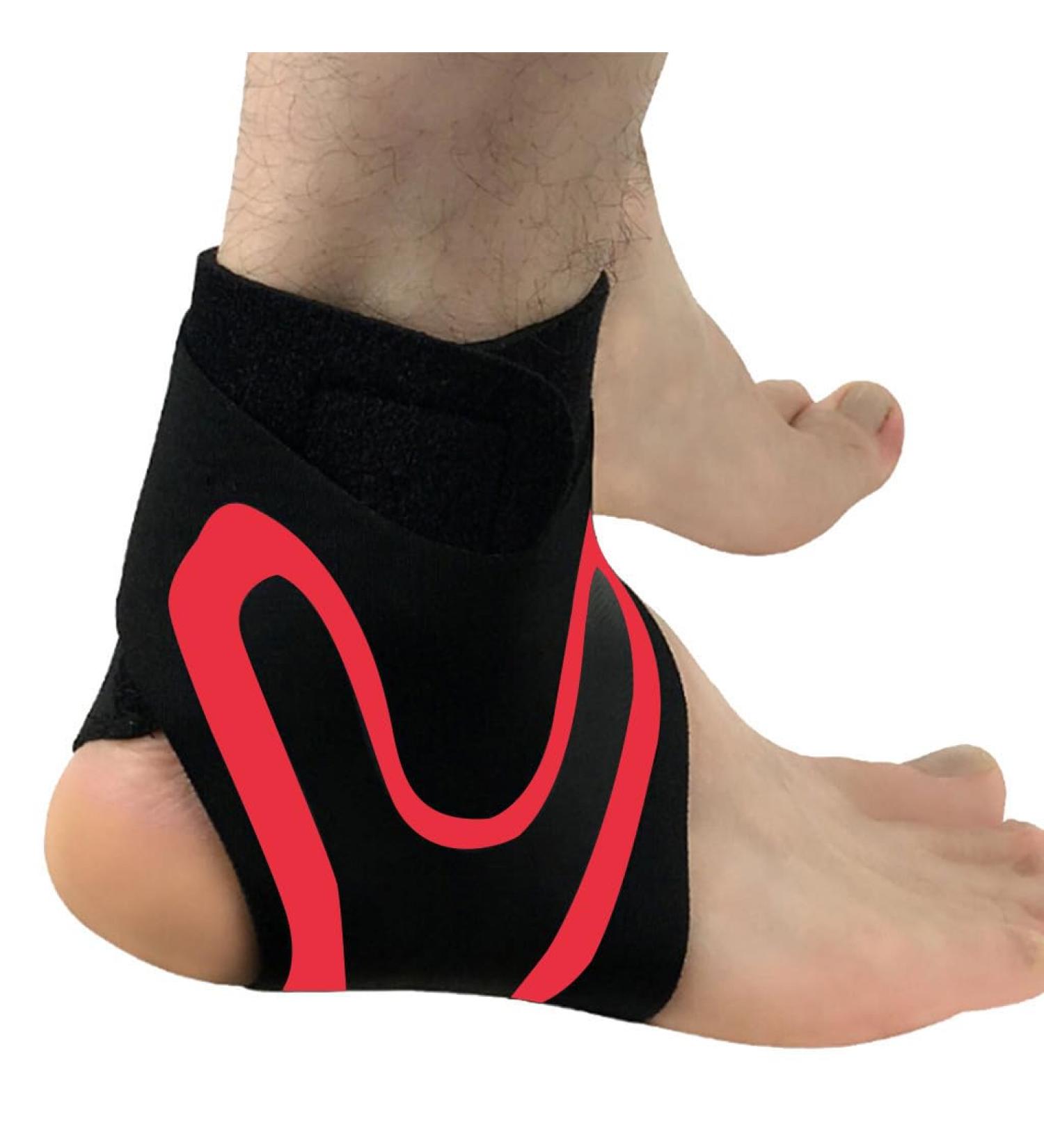 Buy Generic Restore Plantar Fasciitis Foot Wraps - Flexible Ankle Bandage for Pain Relief (Red 1 Pair) - Buy Online on GoSupps.com