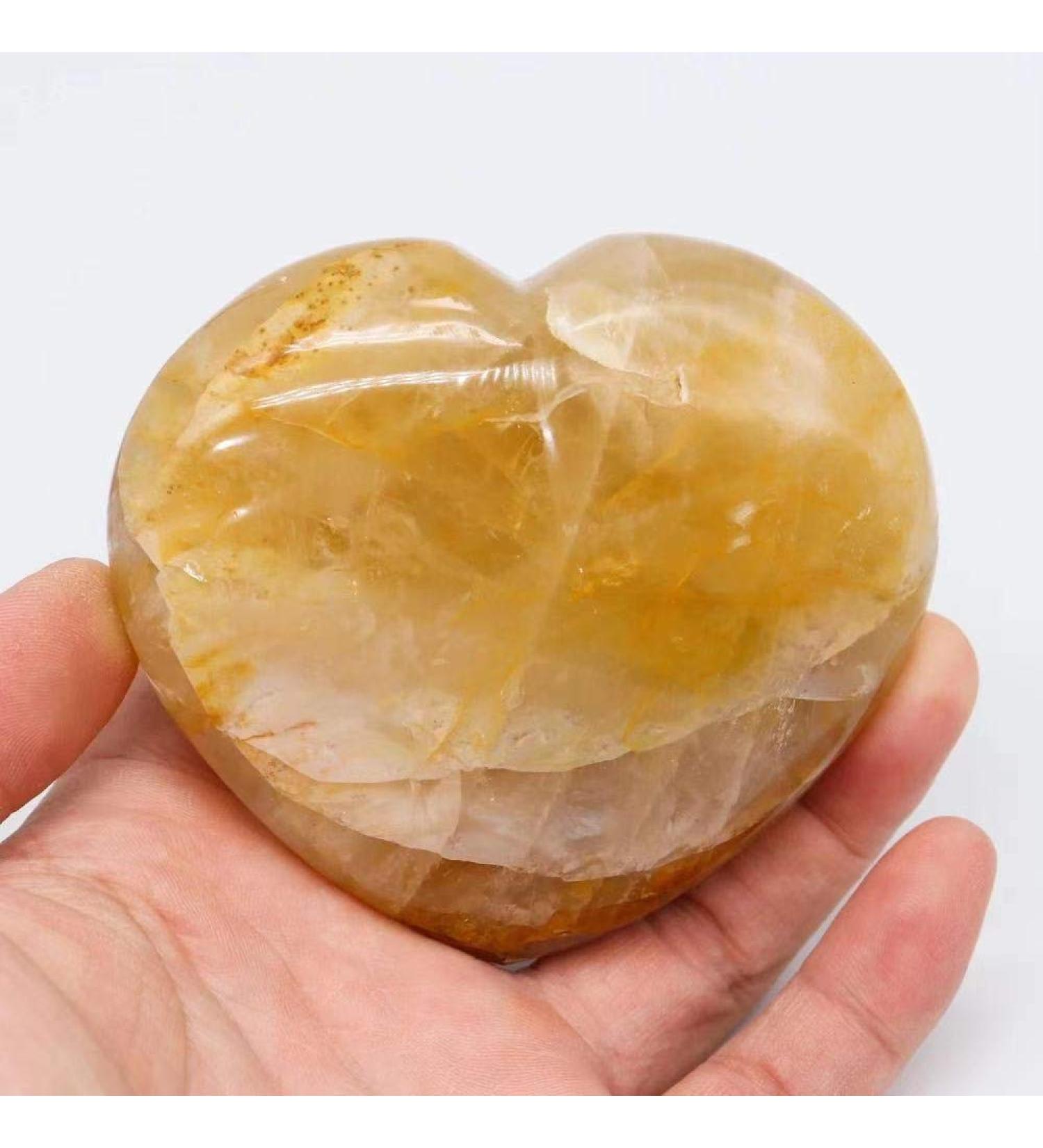 Natural Crystal Rough 1pc 60mm-70mm Natural Crystal Folk Crafts Gemstone Heart for Gift - Buy Online on GoSupps.com