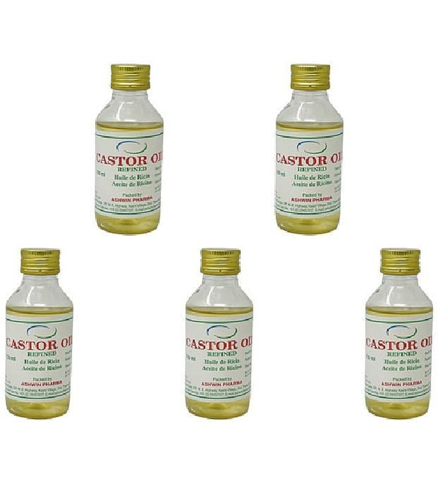 Pack Of 5 - Ashwin Castor Oil - 100 Ml