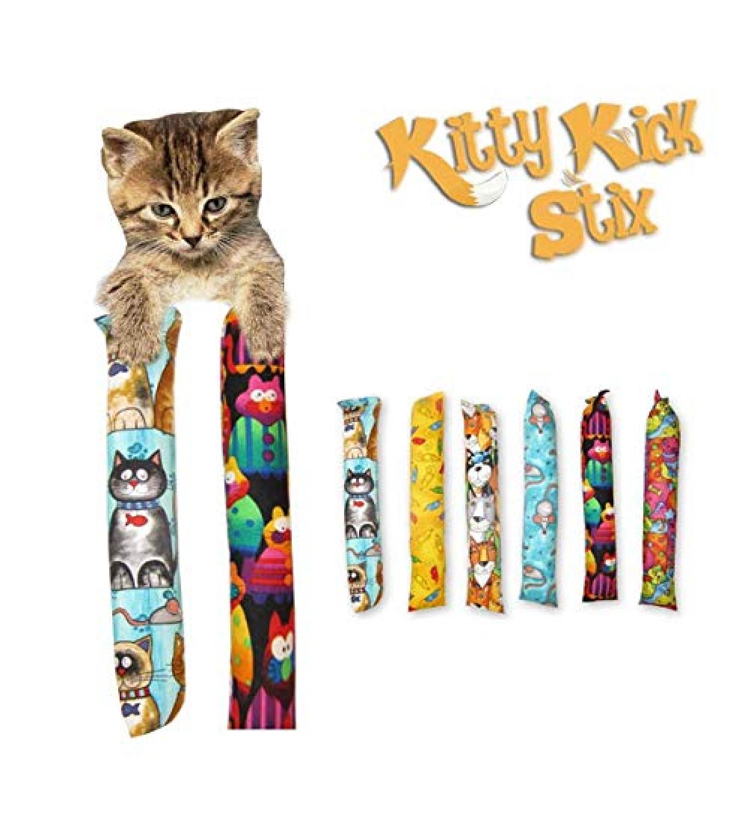 Kitty Kick Stix 11 - Set of 2 Catnip Kicker Toys, Made in USA - Buy Online on GoSupps.com