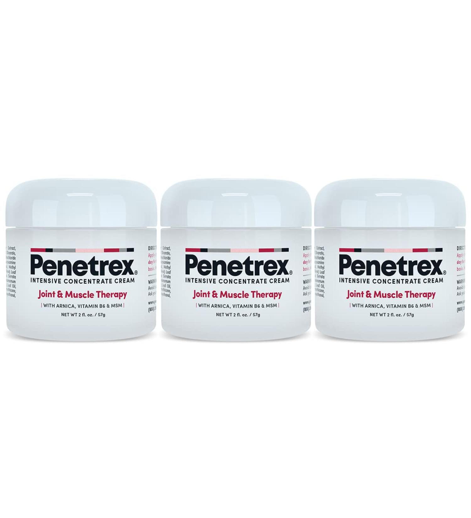 Penetrex Joint & Muscle Therapy 2oz Cream (3-Pack) | Intensive Concentrate for Recovery | Premium Formula with Arnica, Vitamin B6, and MSM | Provides Relief for Back, Neck, Hands, Feet - Buy Online on GoSupps.com