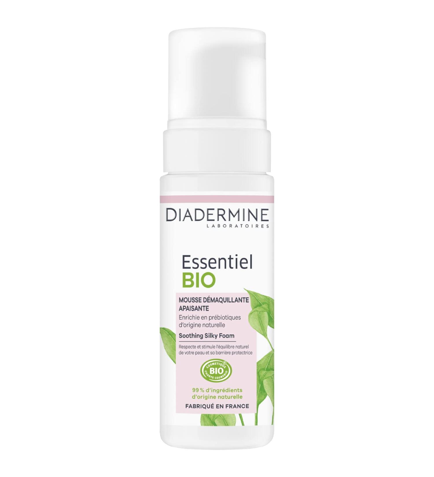 Diadermine Essential Bio Facial Cleaner - Soiling Foam with 99% Natural Ingredients & Prebiotics - 150 ml - Bio-Certified International Shipping - Buy Online on GoSupps.com