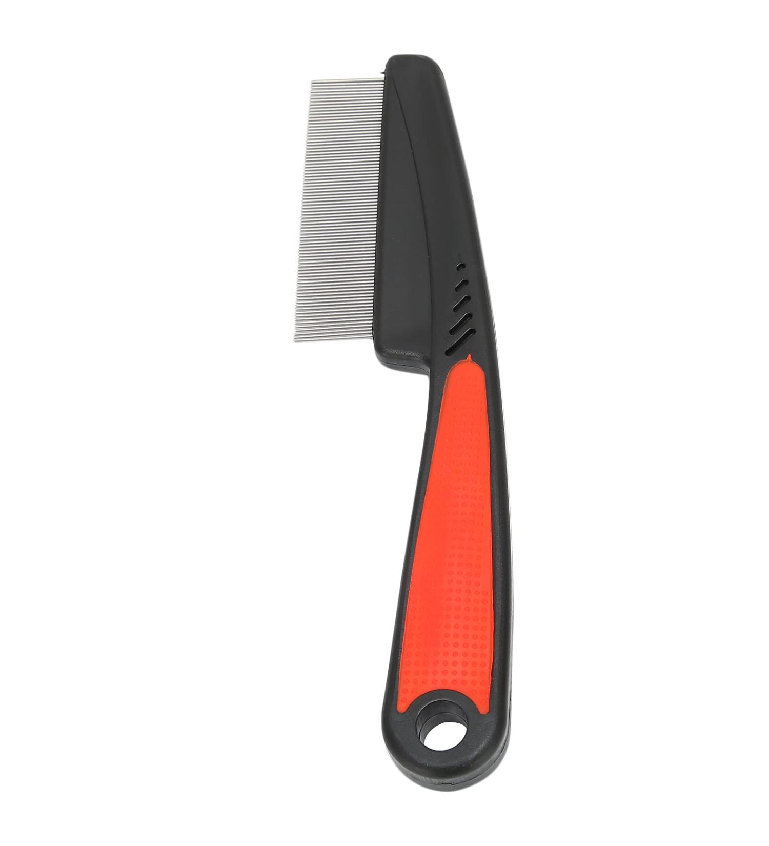 Stainless Steel Handled Lice Comb for Dogs and Cats - Long Handle Grooming Tool for Head Lice and Nits Removal - Buy Online on GoSupps.com