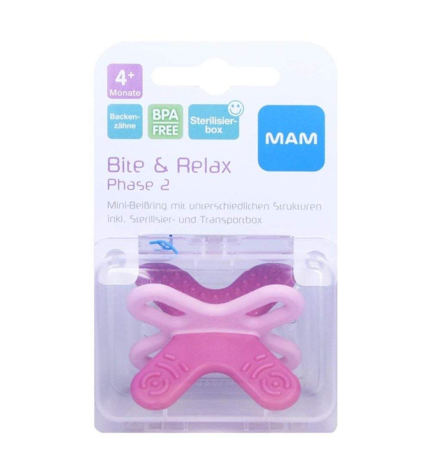 Verdes Mam Bite & Relax 10V90065816V10 Teething Rings for Babies Phase 2 6 Pieces Blue and White