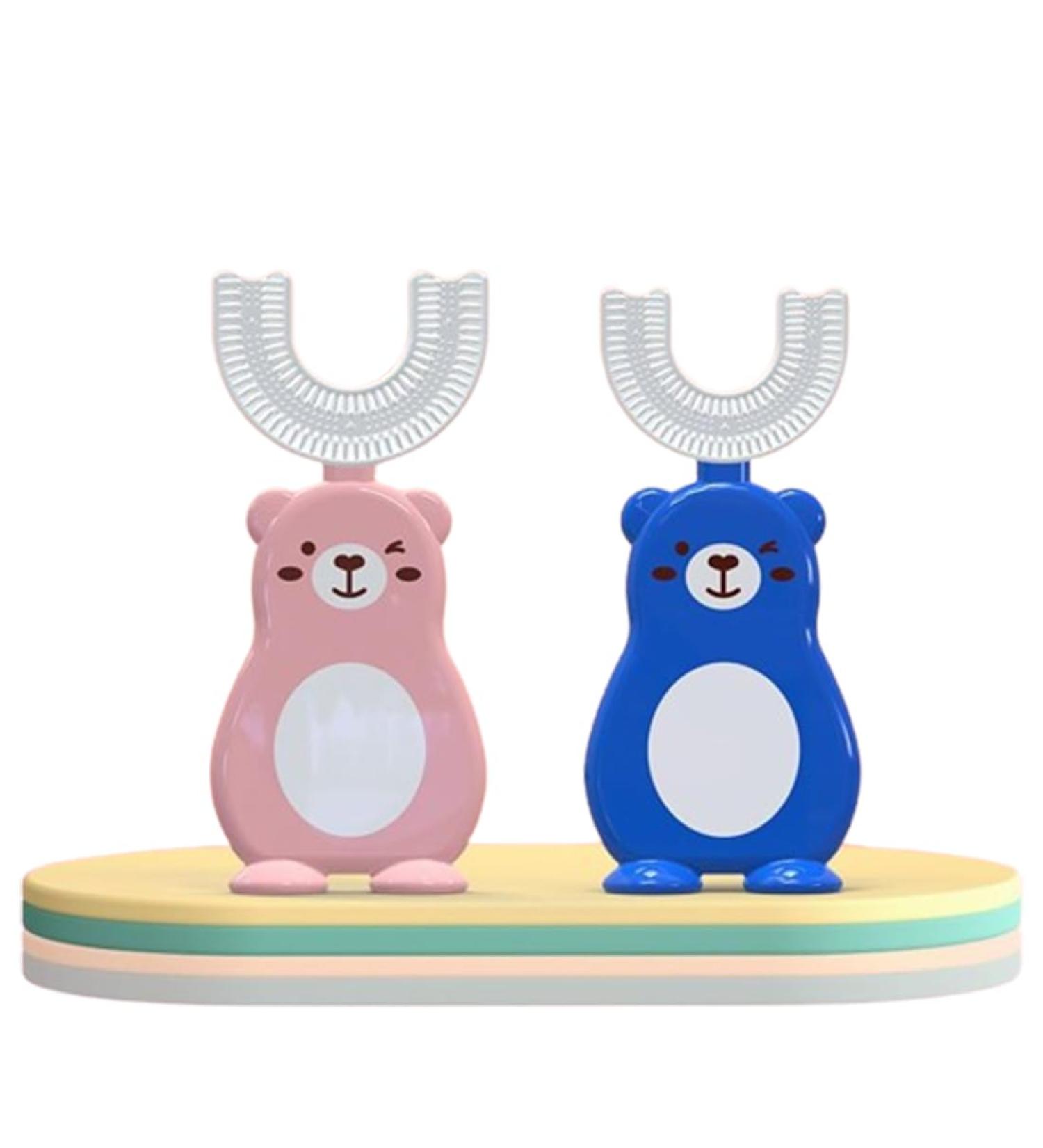 Byx Children's Toothbrush - 360 Silicone Brush for Ages 2-6 | 2 Pack Kids Toothbrushes - Buy Online on GoSupps.com