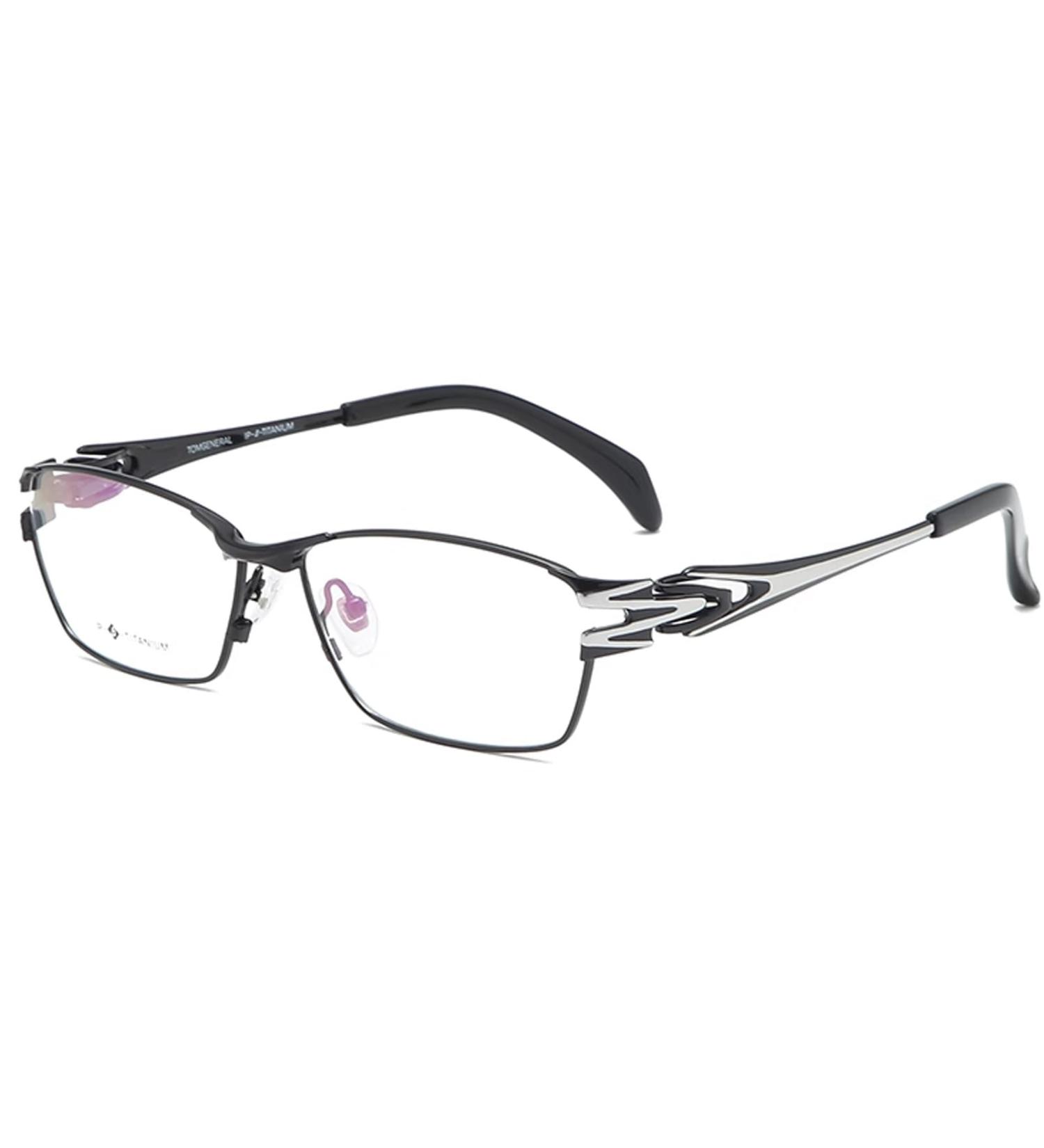 Business Reading Glasses for Men - Retro Blue Light Blocking Titanium Frame - 2.0x Black Size - Buy Online on GoSupps.com