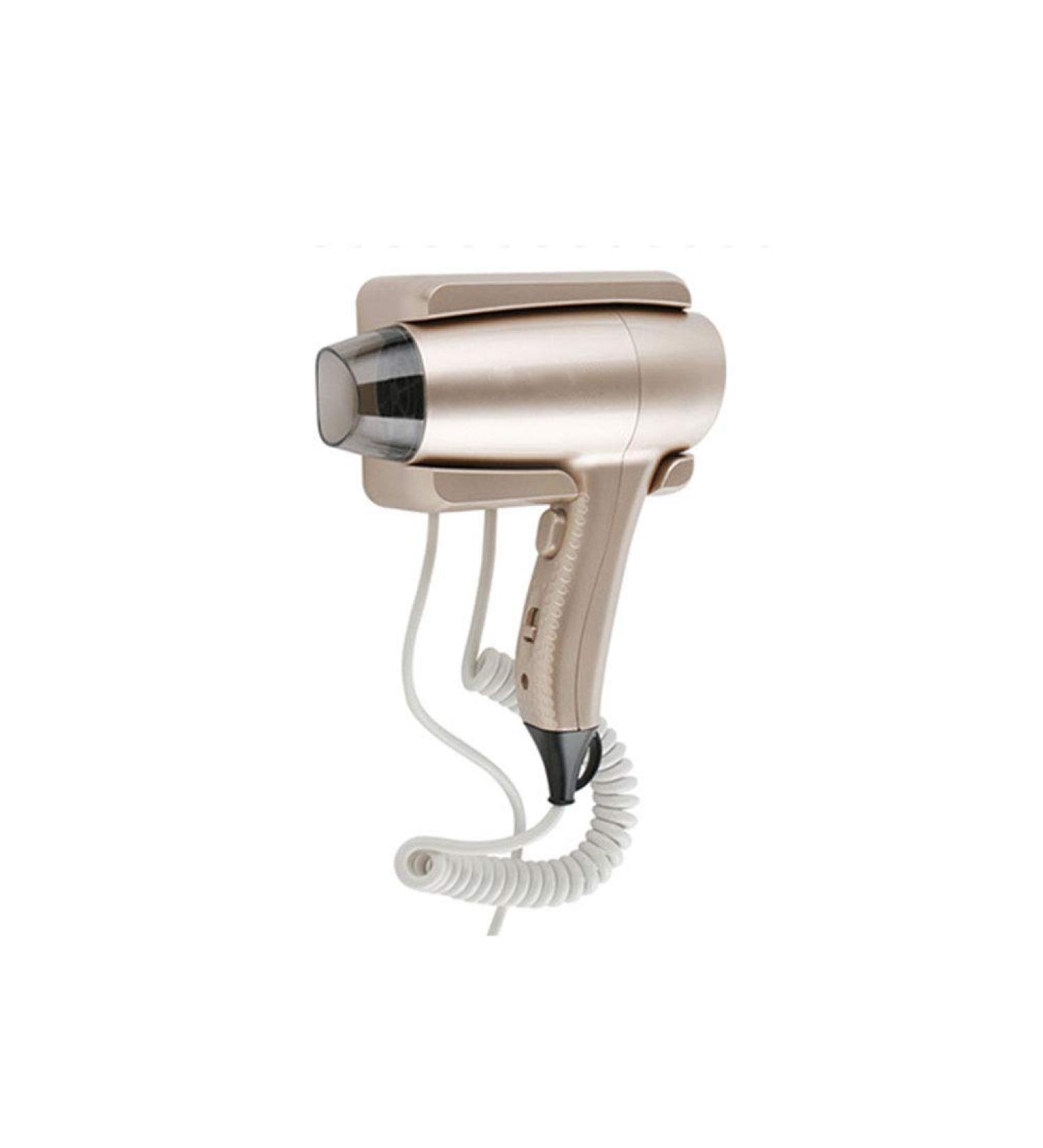 Hair Dryer Hotel Wall Mounted Blow Dryer 1200W White Compact Lightweight Hairdryer Hot/Cold 2 Heat Settings Overheating Protection Constant Temperature Hair Care for Home Hotel Bathroom Gold Small - Buy Online on GoSupps.com