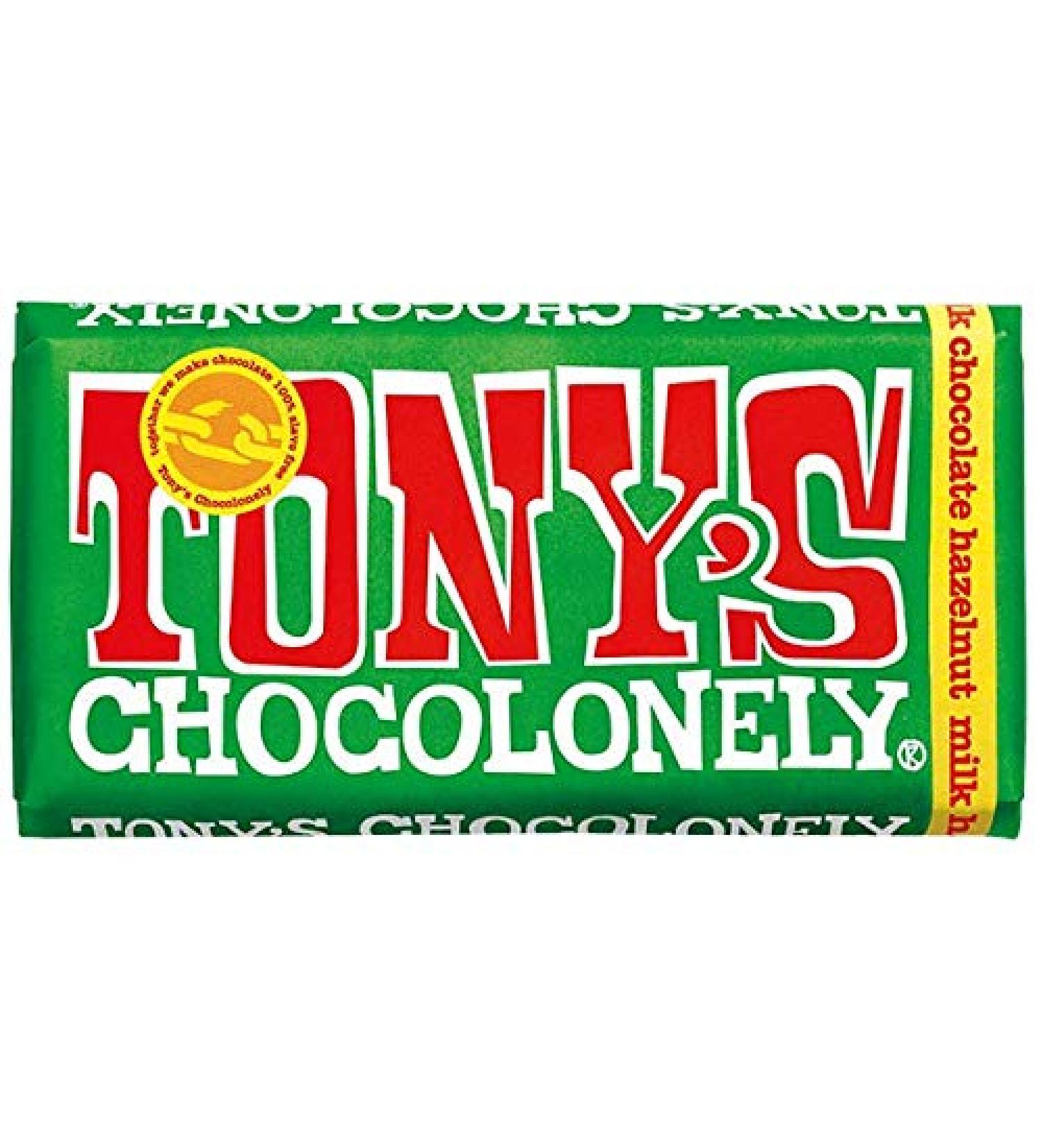 Tony's Chocolonely Milk Chocolate Hazelnut Bars 180g Pack of 5