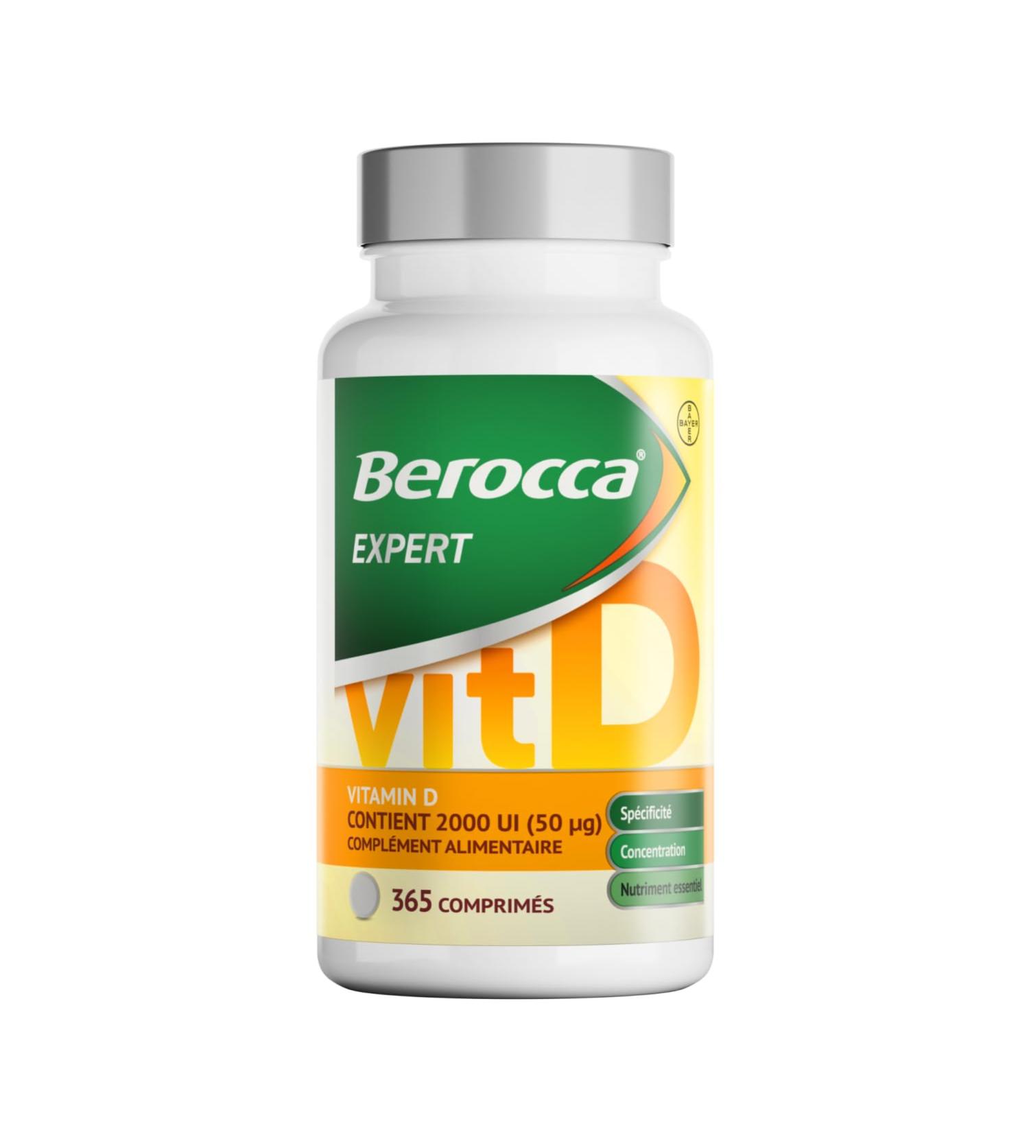 Berocca Expert Vitamine D3 2000 UI (50 g) 365 Comprim s Haute Dose de Vitamine D3 Compl ment pour Syst me Immunitaire Os Muscles et Dents Formule V g tarienne Programme de 1 An - Buy Online on GoSupps.com
