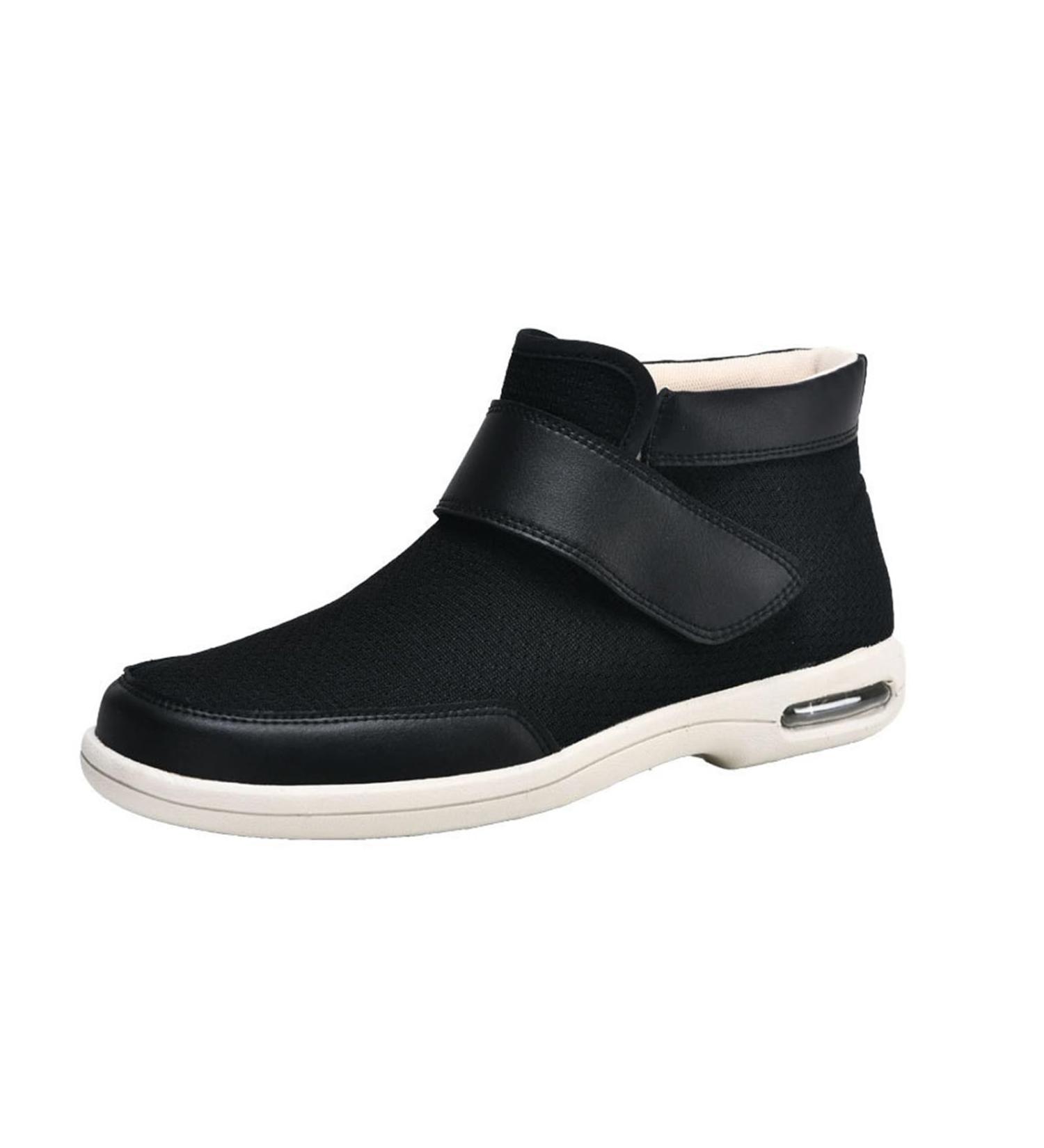 Mens Diabetic Shoes for Swollen Feet | Adjustable Lightweight Plantar Fasciitis Footwear | Ideal for Grandparents | Size 12 - Color B Black - Buy Online on GoSupps.com